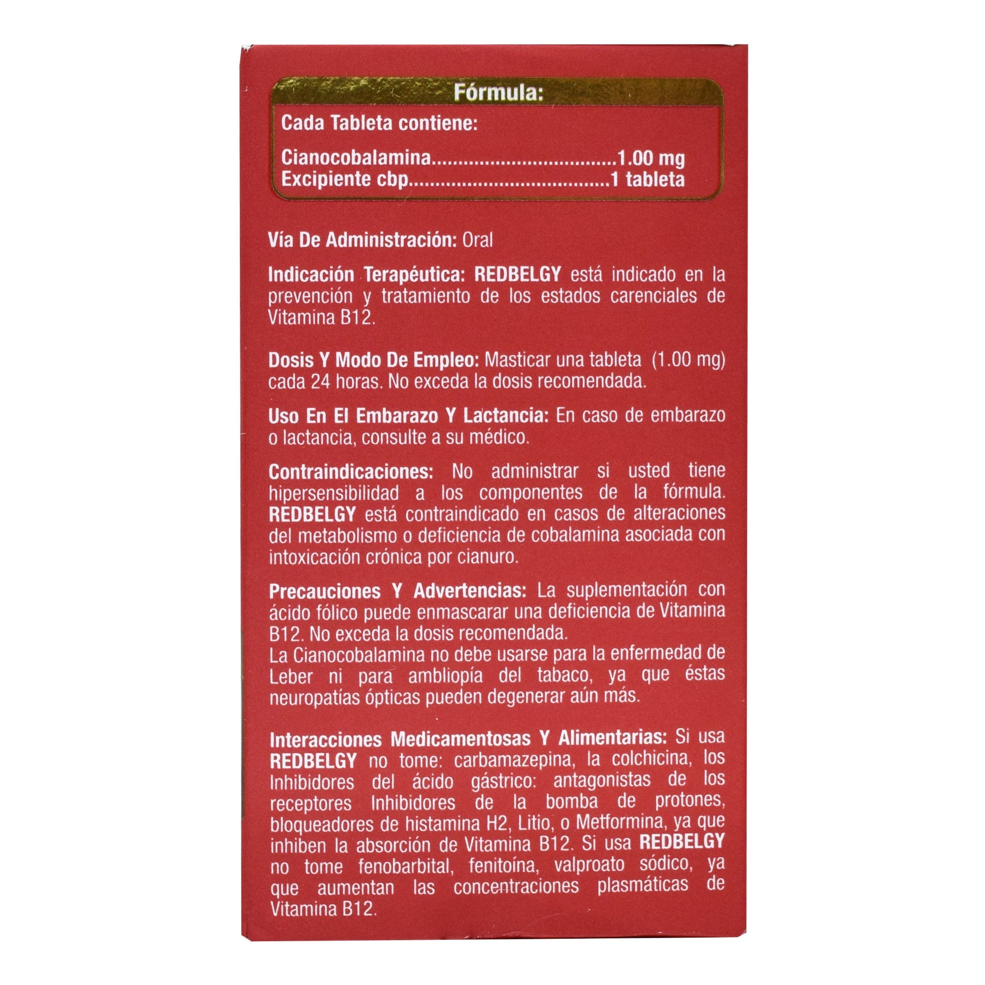 Cianocobalamina B 12 30 Tab