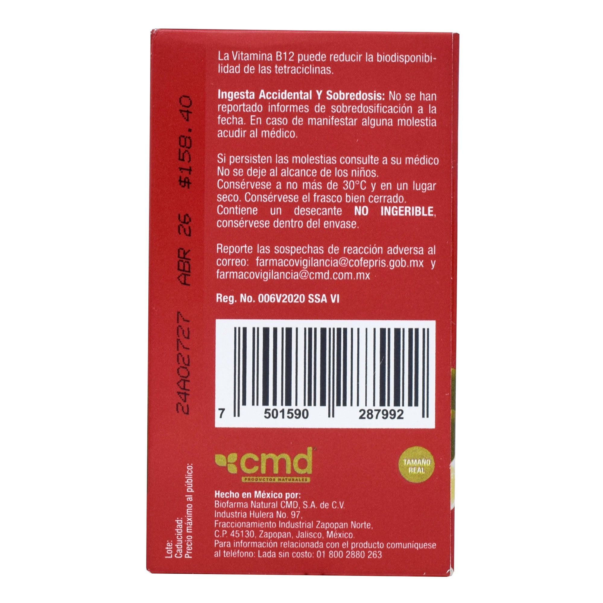 Cianocobalamina B 12 30 Tab