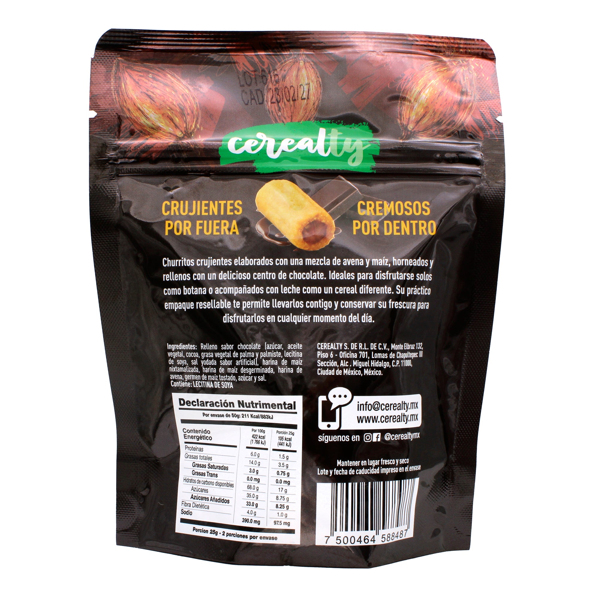 Churritos Rellenos De Chocolate 50 G