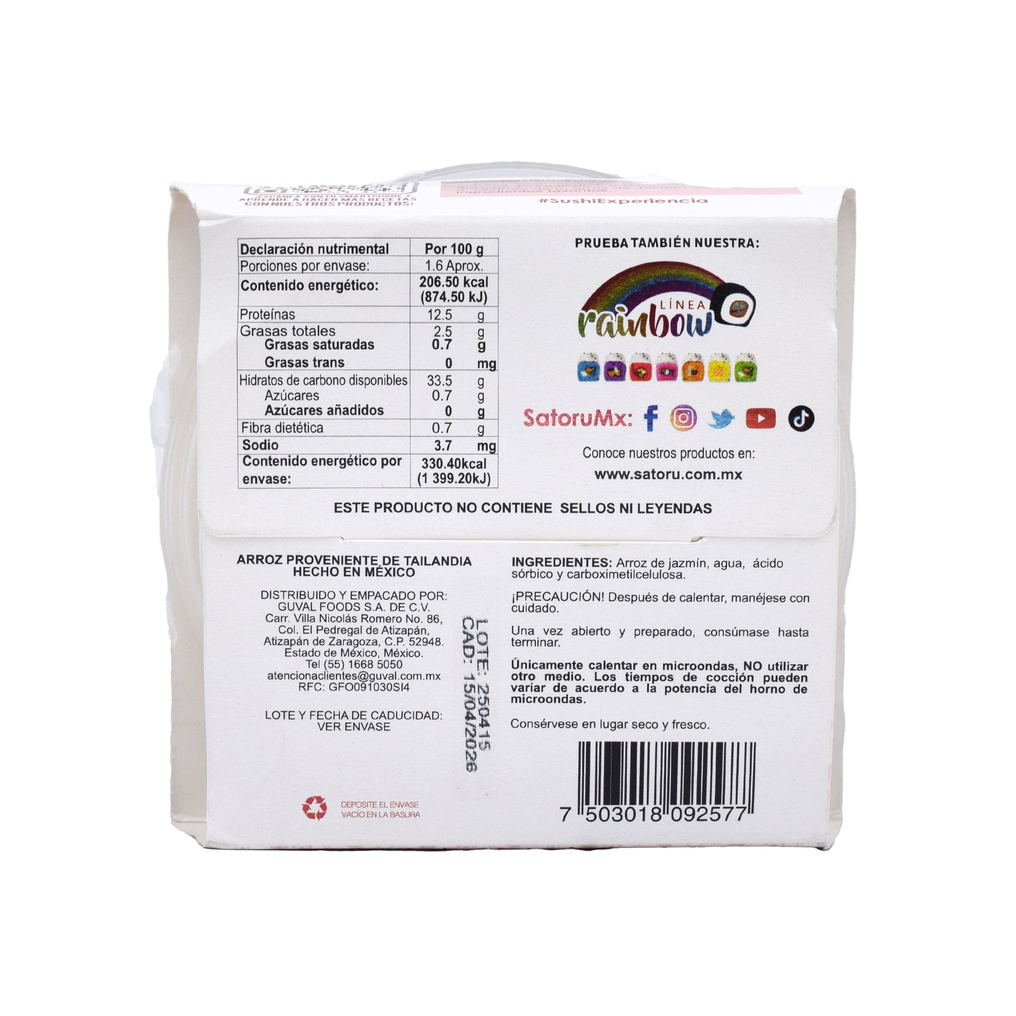 Arroz Jazmin Instantaneo 160 G