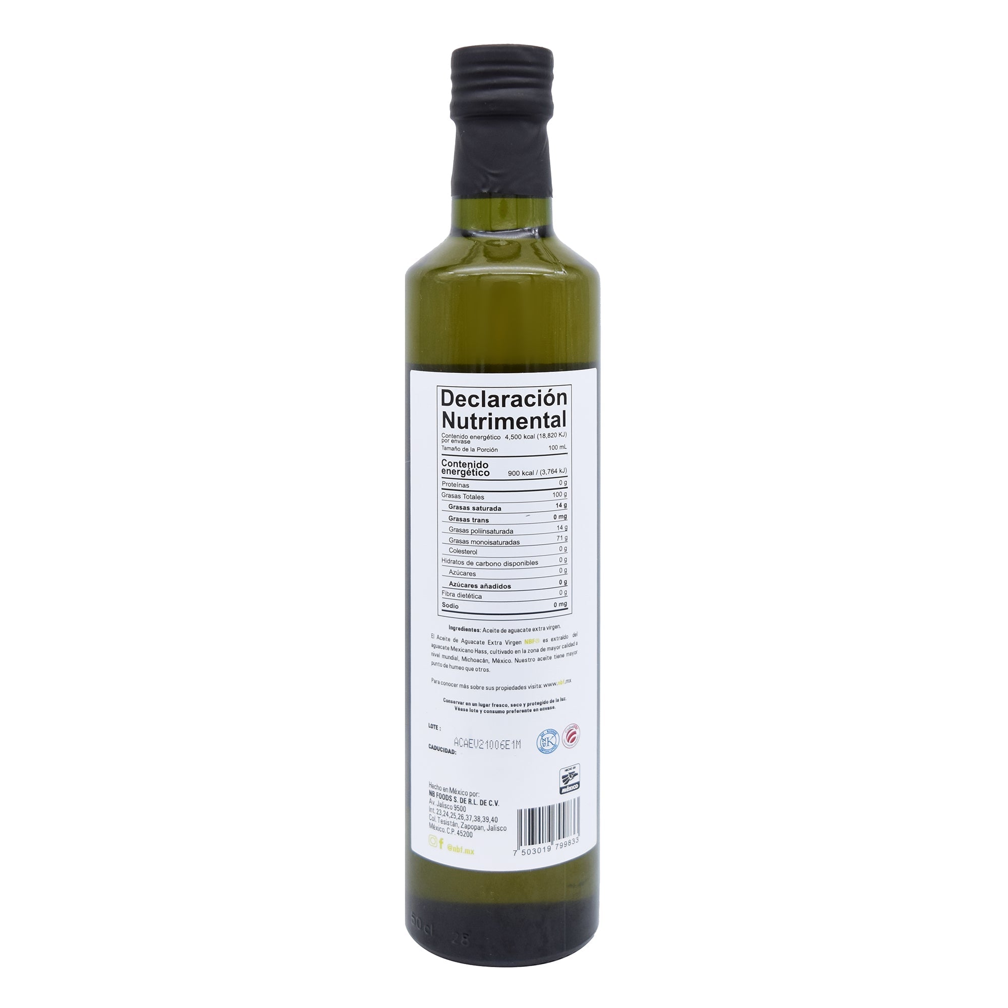 Aceite De Aguacate Extra Virgen 510 Ml