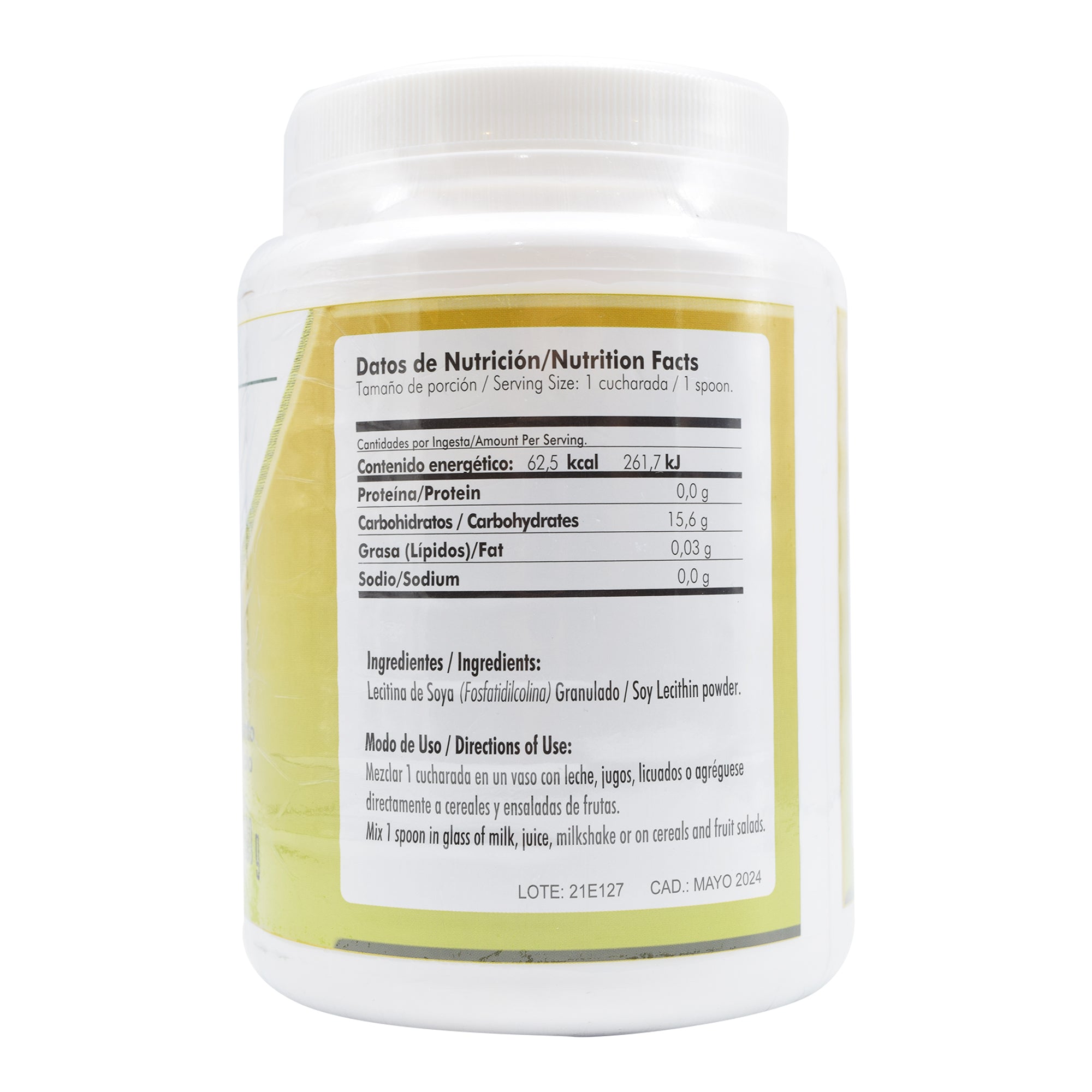 Lecitina De Soya Granulada 500 G