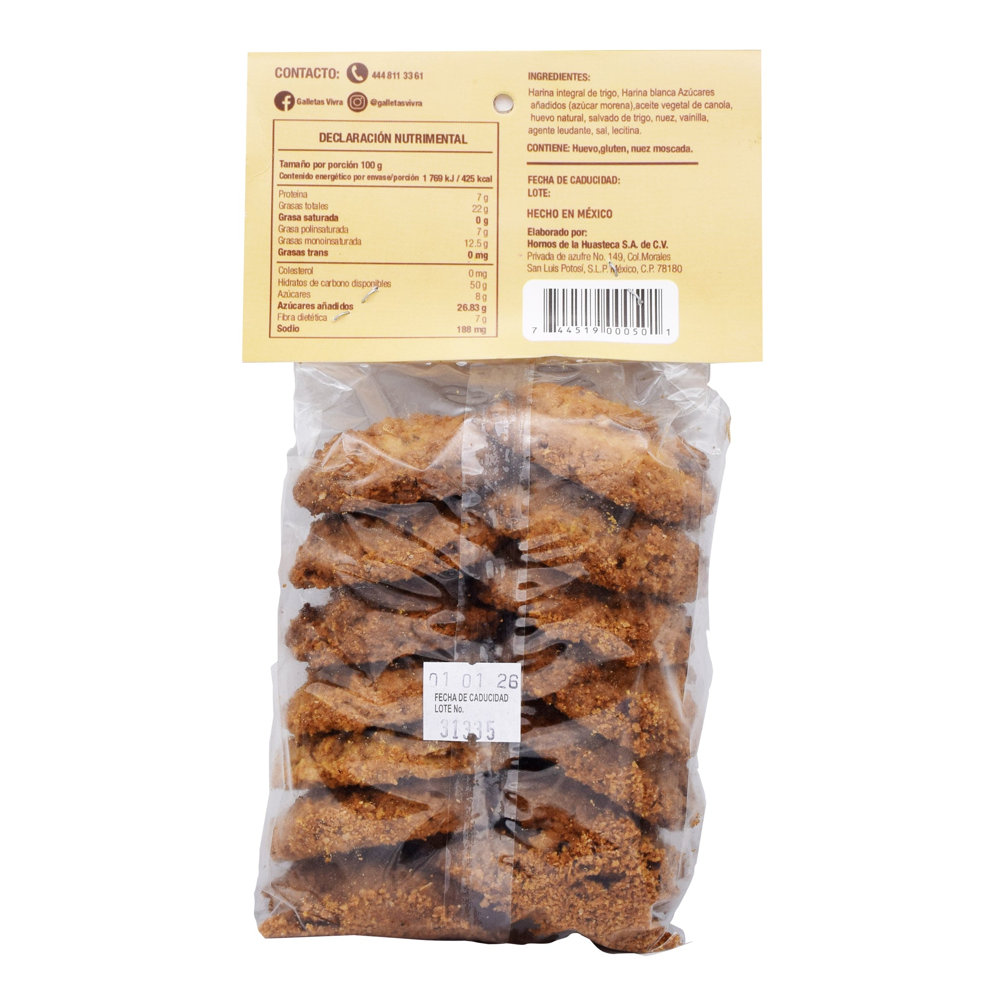 Galleta Lunas De Nuez 190 G