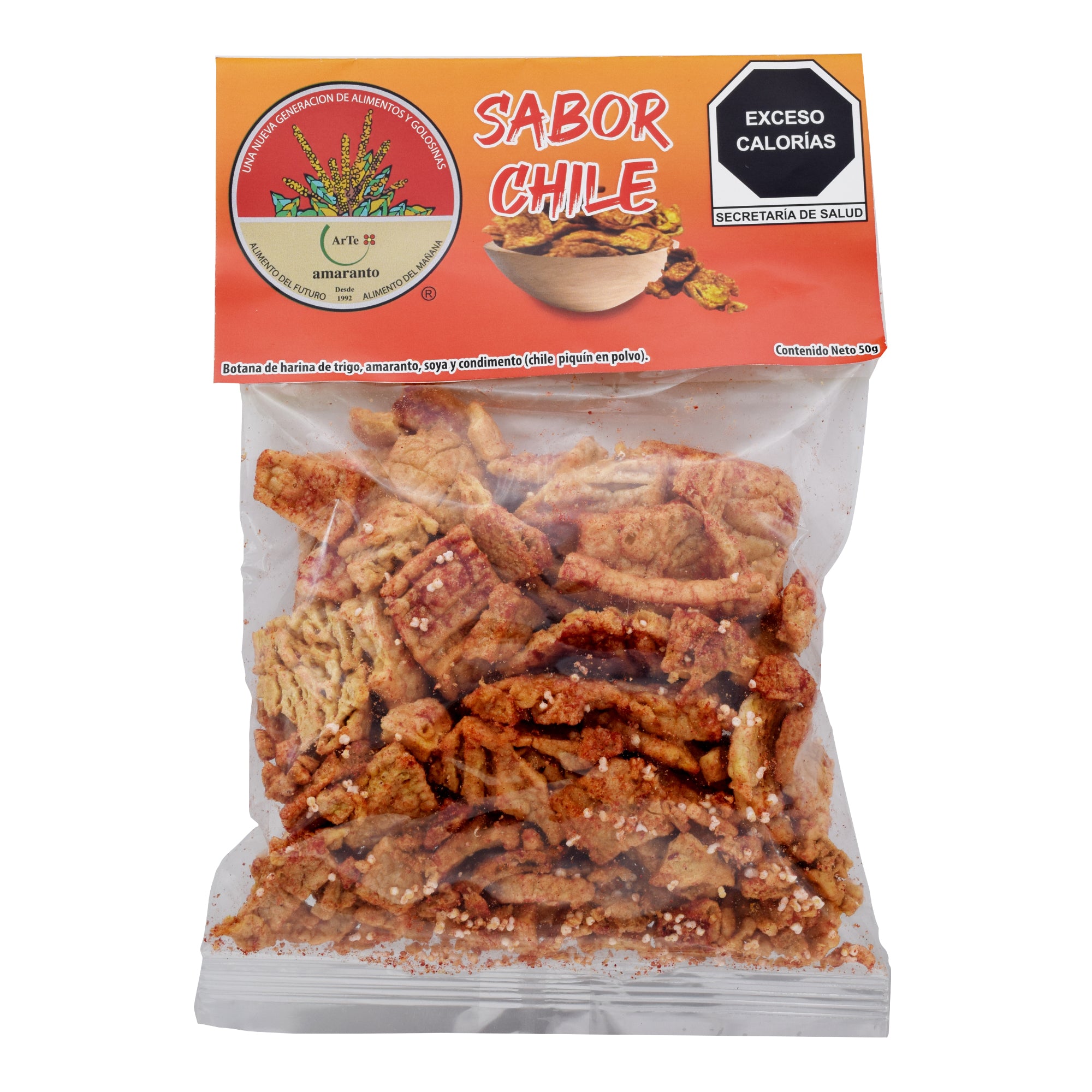 Chicharron Con Amaranto Y Soya Con Chile 50G (Caja 12)
