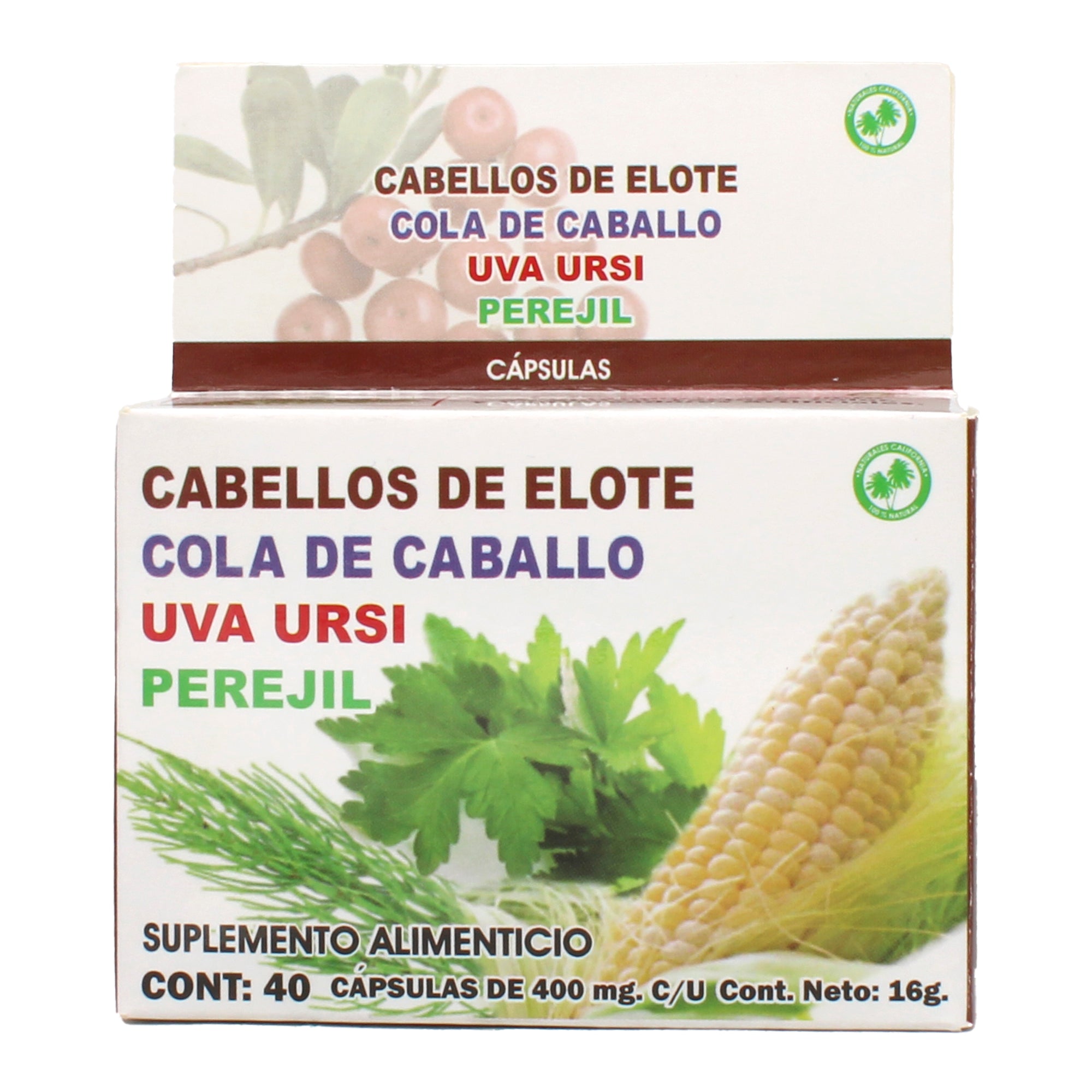Cabellos De Elote Uva Ursi 40 Cap