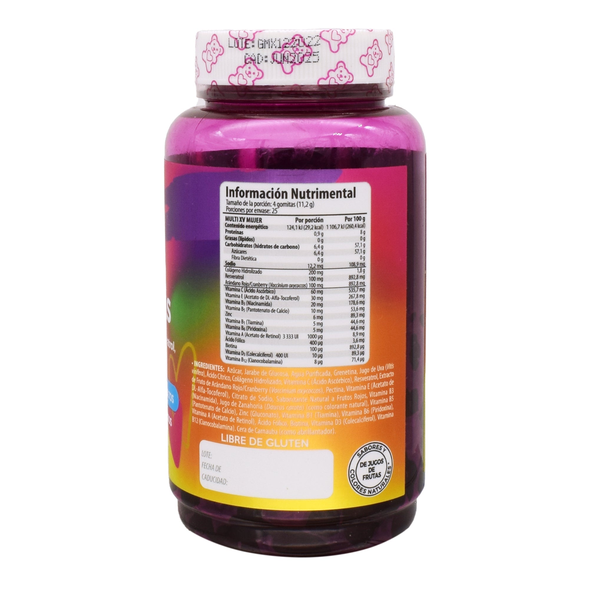 Gomitas Multi Para Mujer Frutos Rojos 280 G