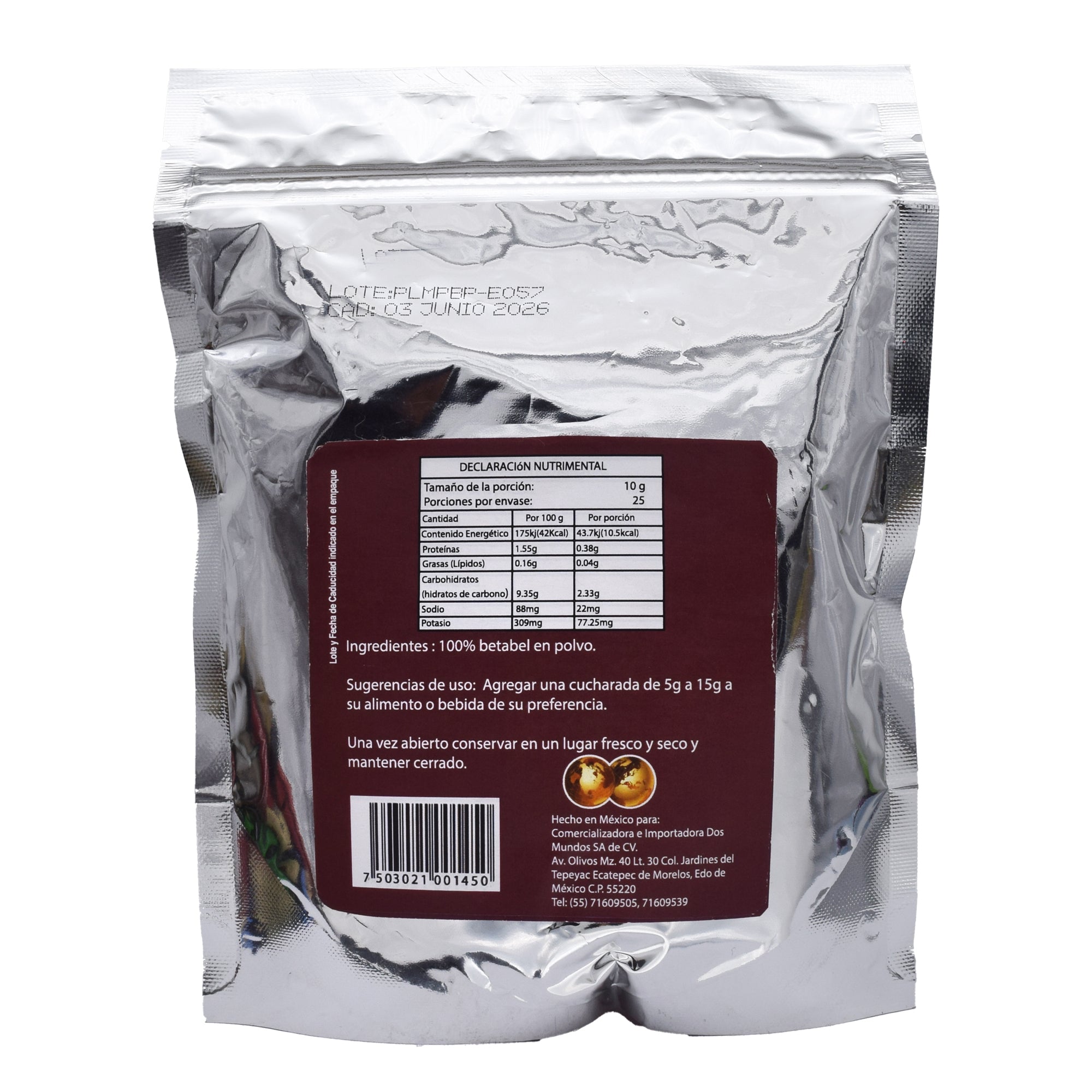 Betabel En Polvo 250 G