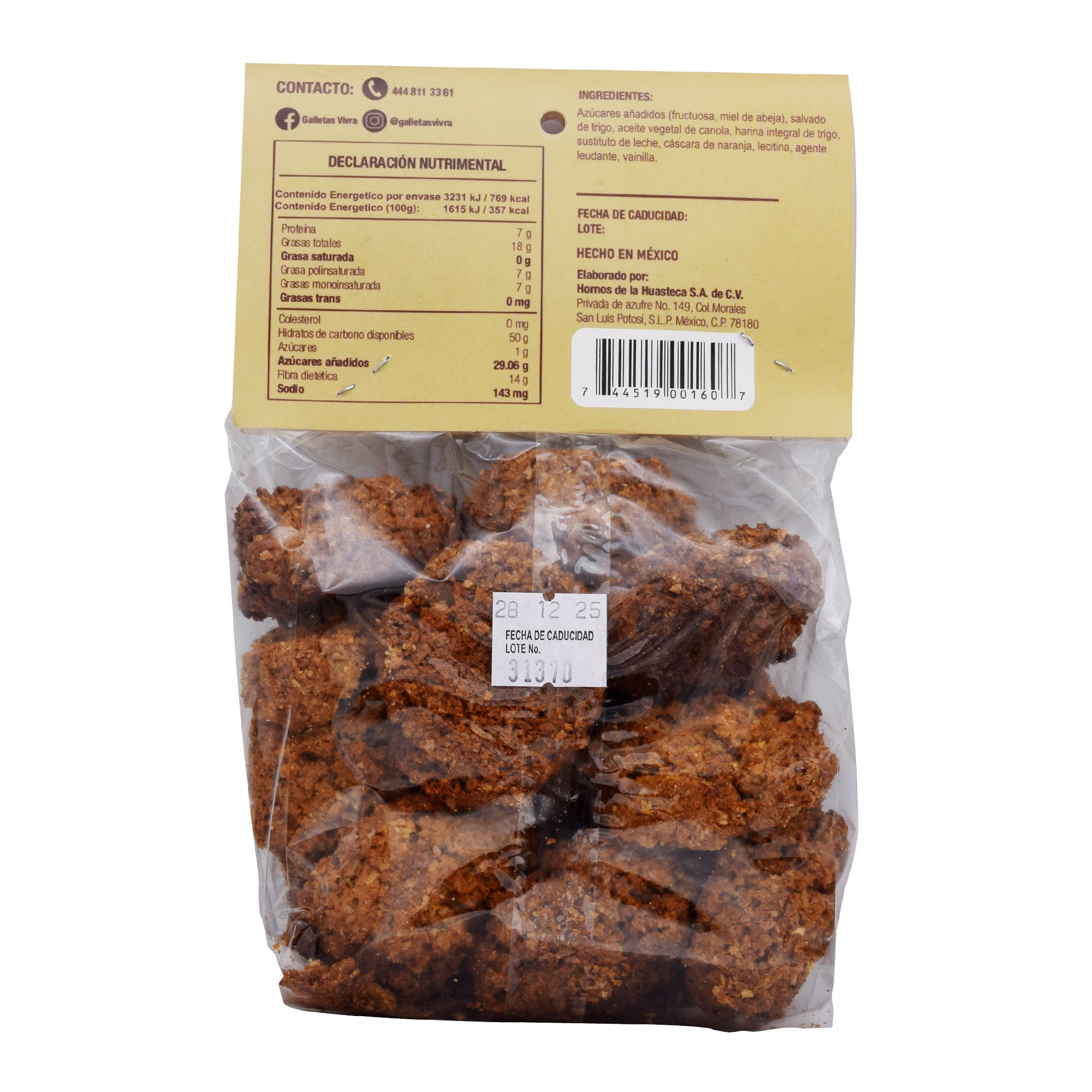 Galleta Fibra Naranja 200 G