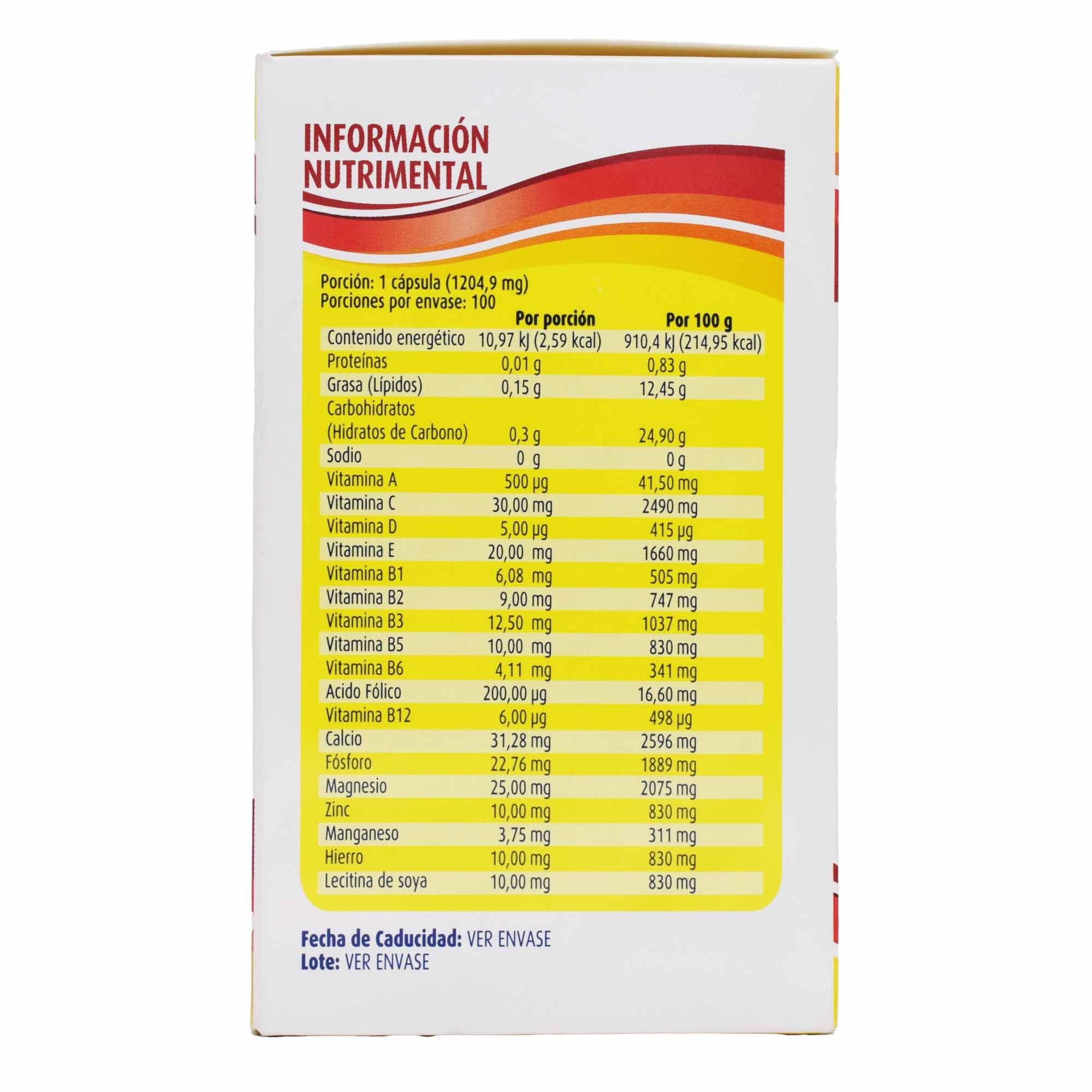 Vital Fuerte Mx 100 Cap