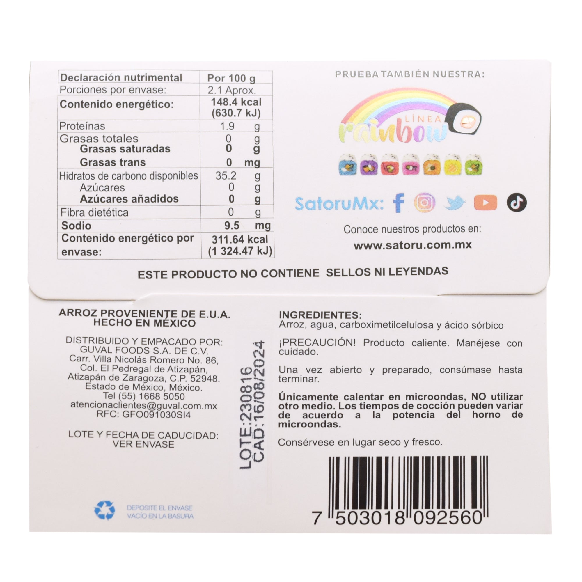 Arroz Japones Instantaneo 210 G