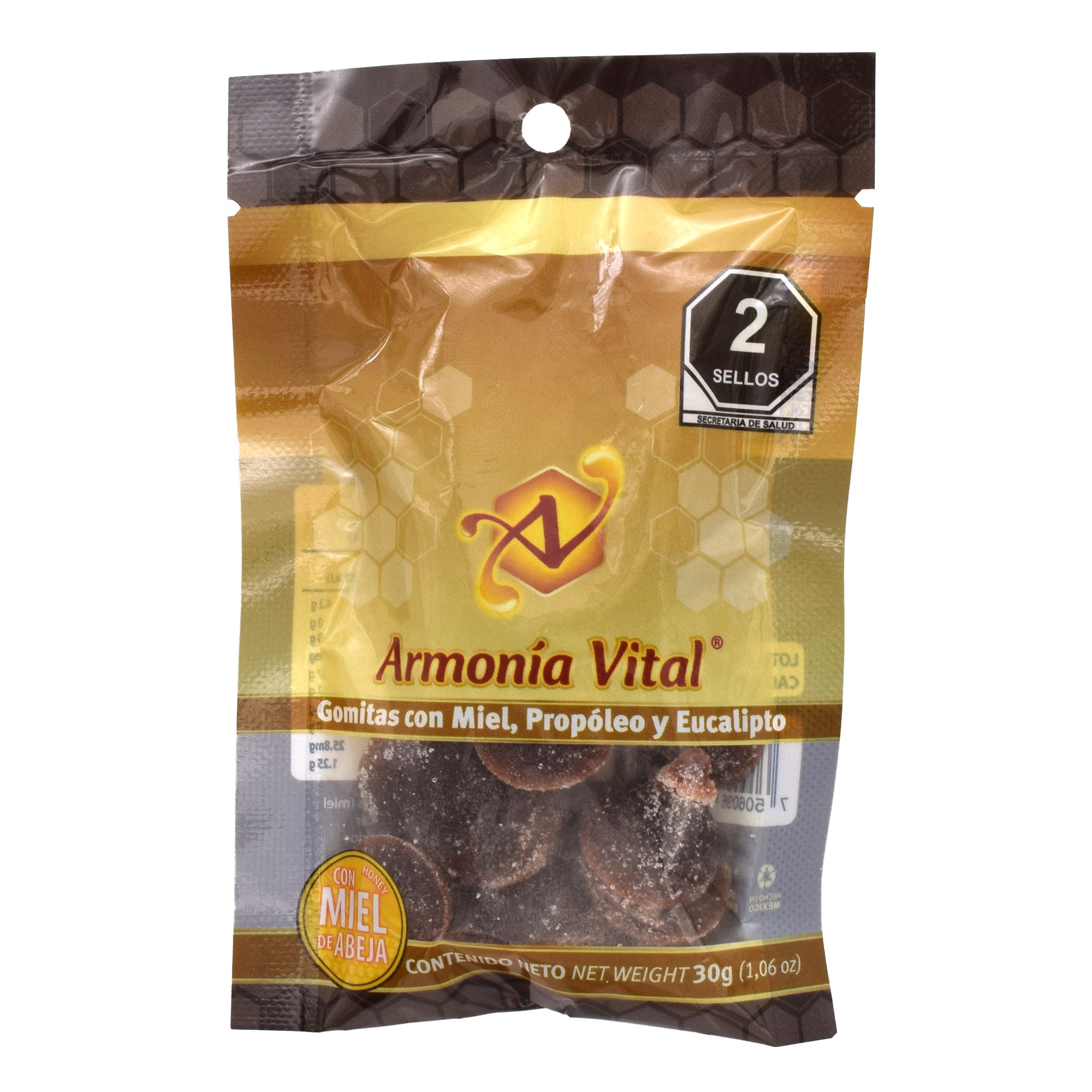 Gomitas De Miel Propoleo Y Eucalipto 30 G (Paquete 8)