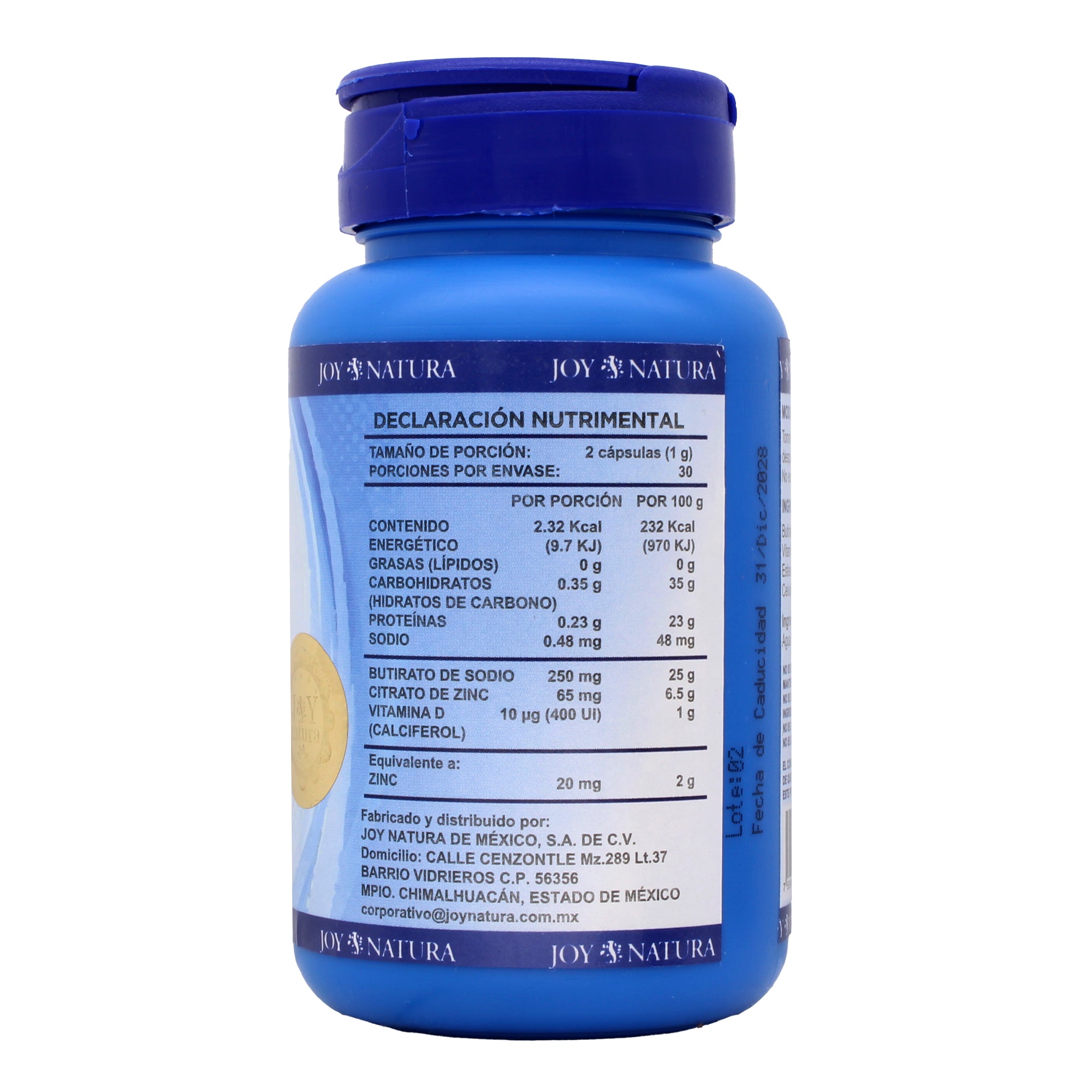 Butirato Zinc Vitamina D 60 Cap
