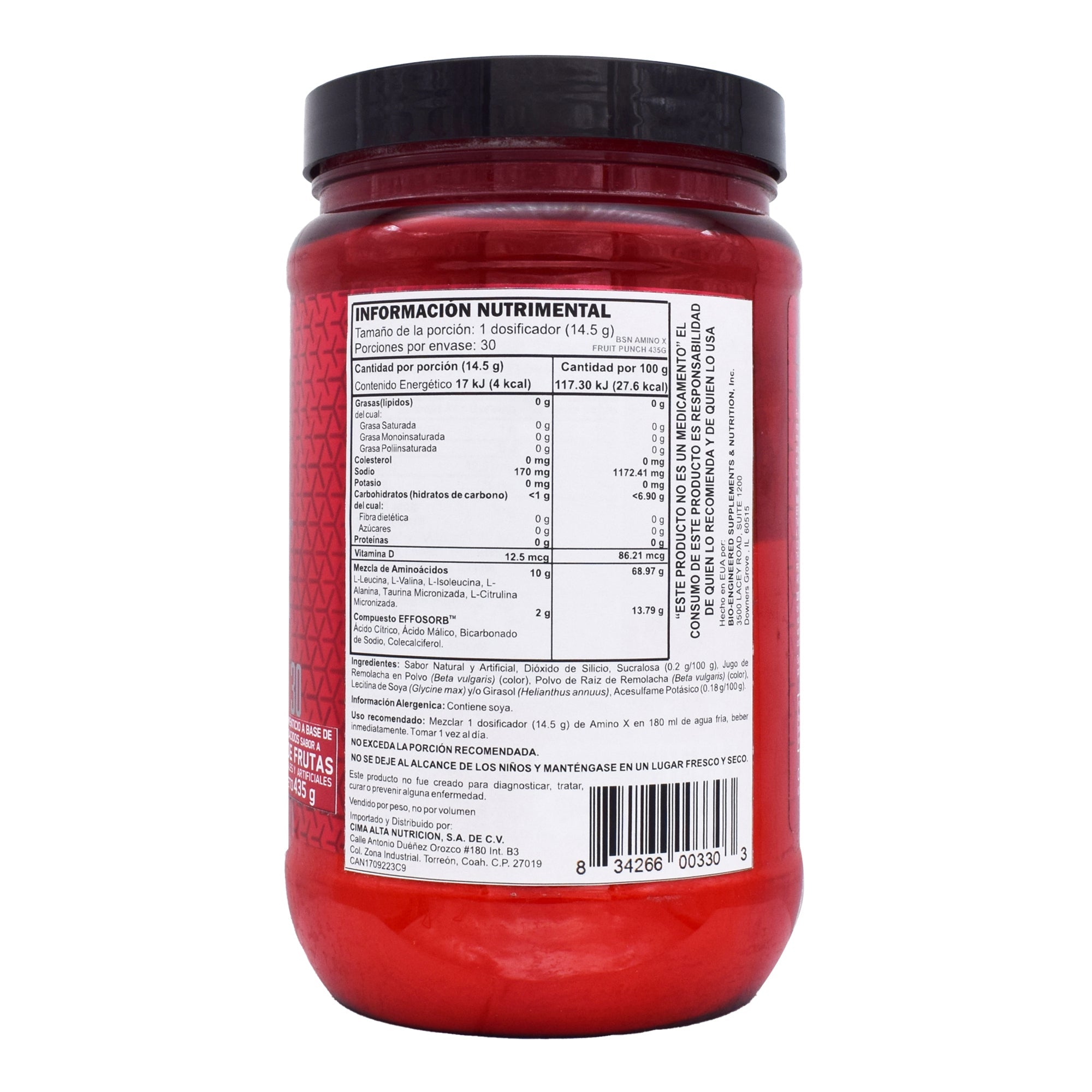 Amino X Ponche De Frutas 435 G