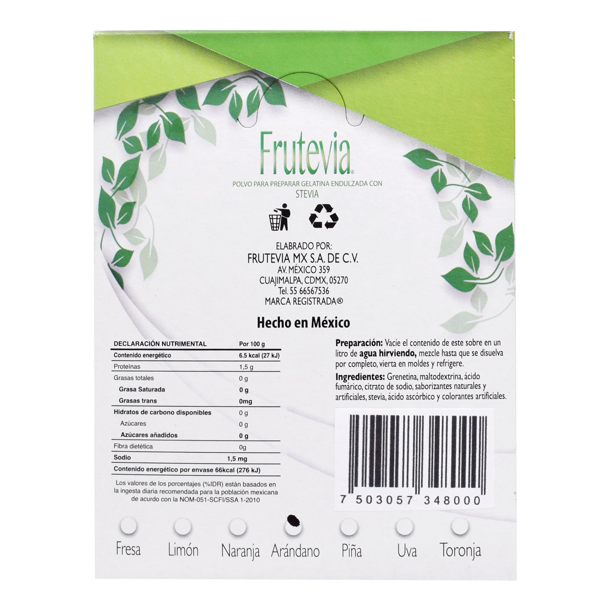 Gelatina Con Stevia Arandano 25 G (PAQUETE 24)