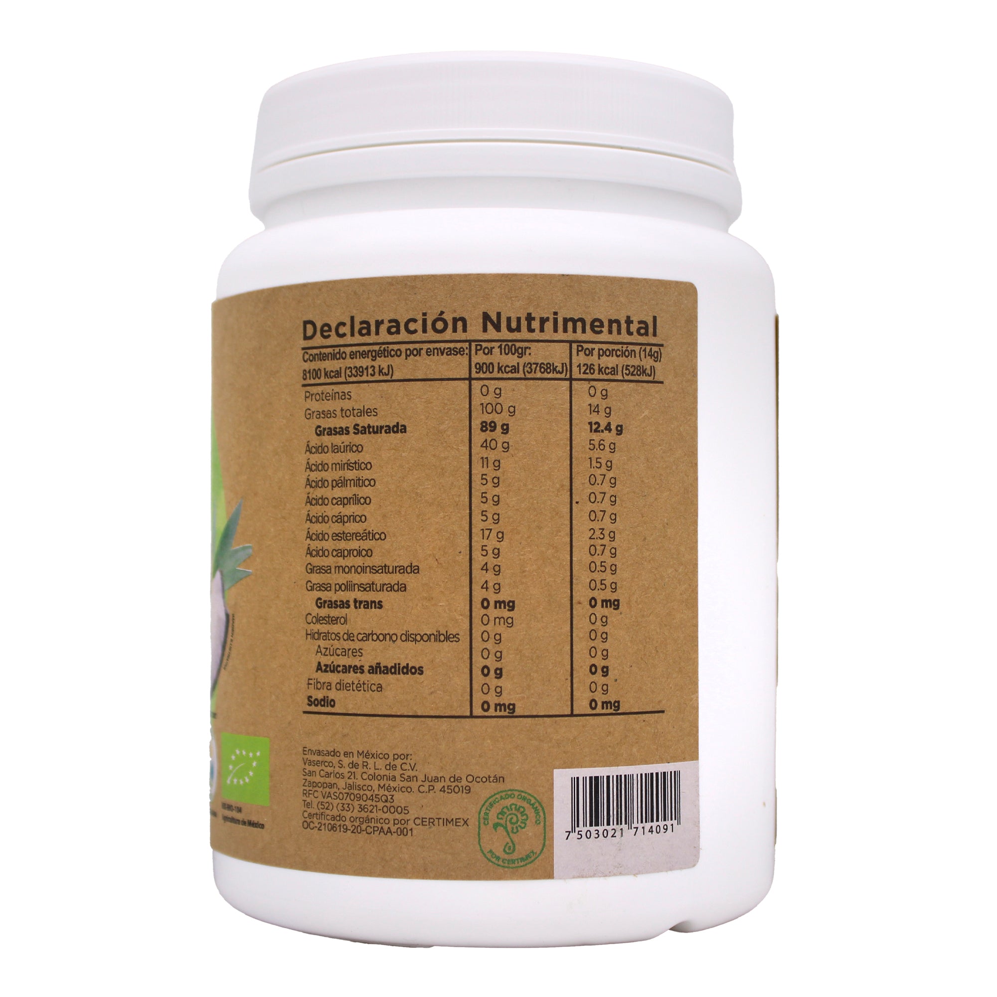 Aceite De Coco Sin Sabor 1 L