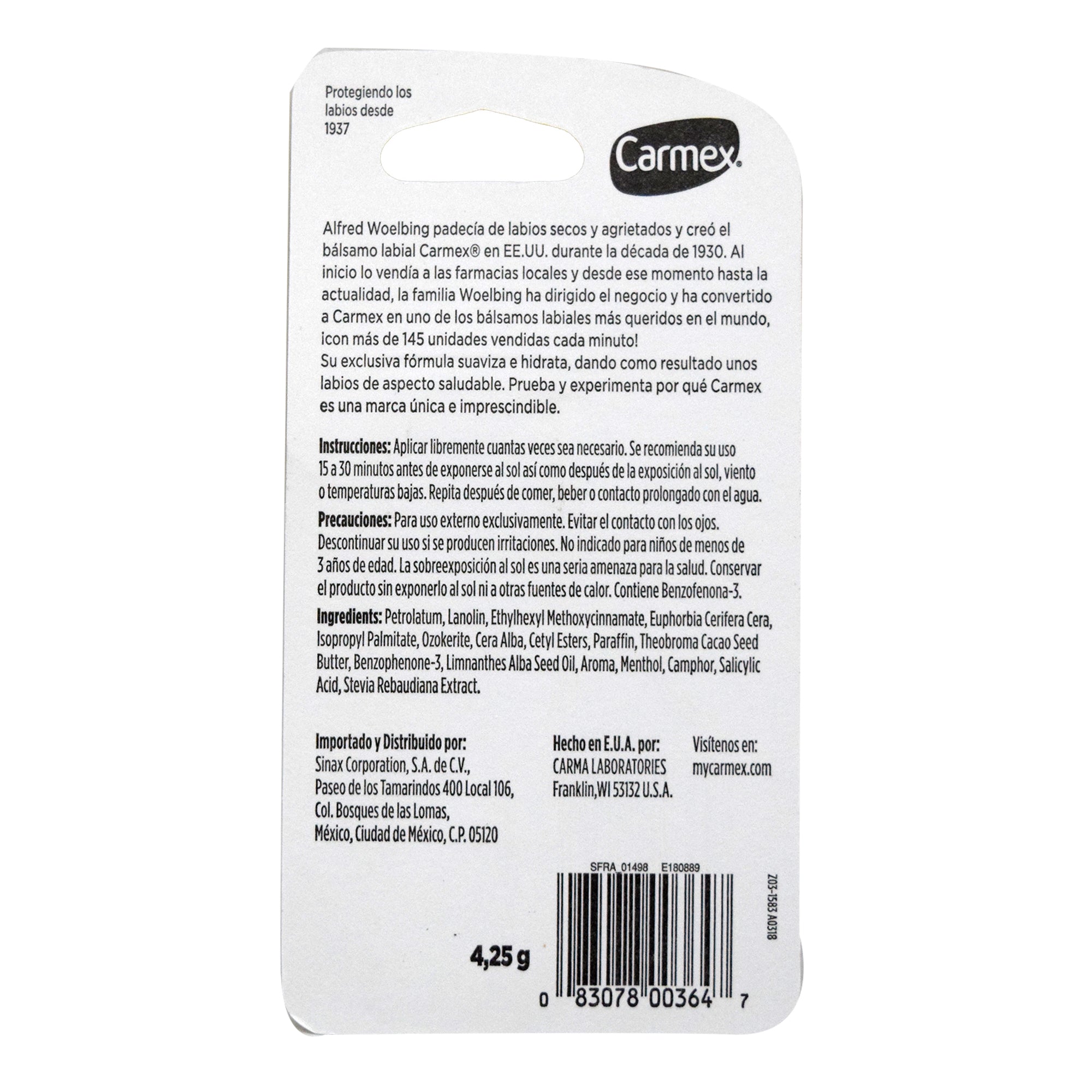 Balsamo Labial Cereza 4.25 G (Paquete 12)