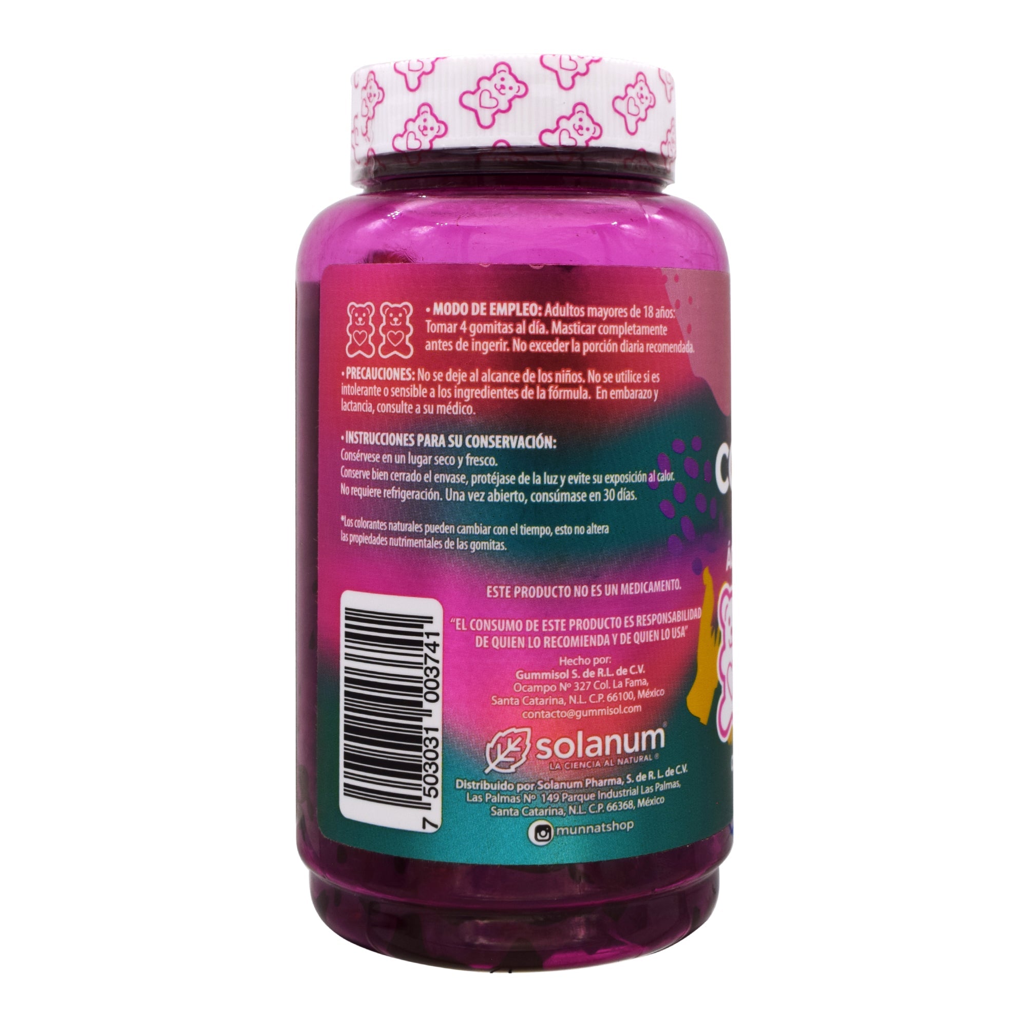 Gomitas Colageno Biotina Acido Hialuronico Queratina Resveratrol Fresa 280 G