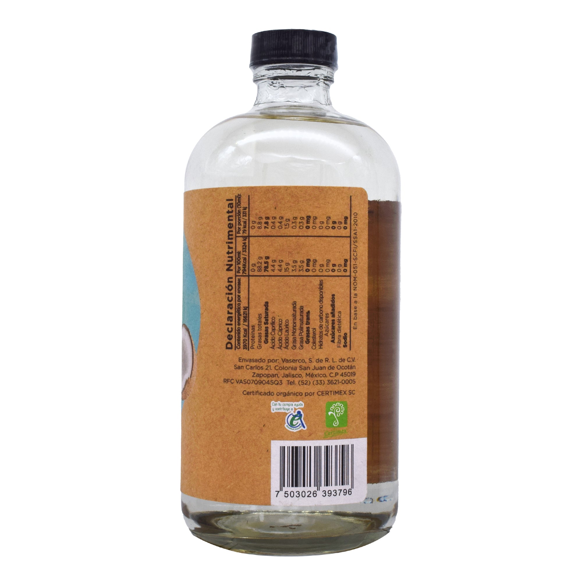 Aceite De Coco Mct Organico 500 Ml