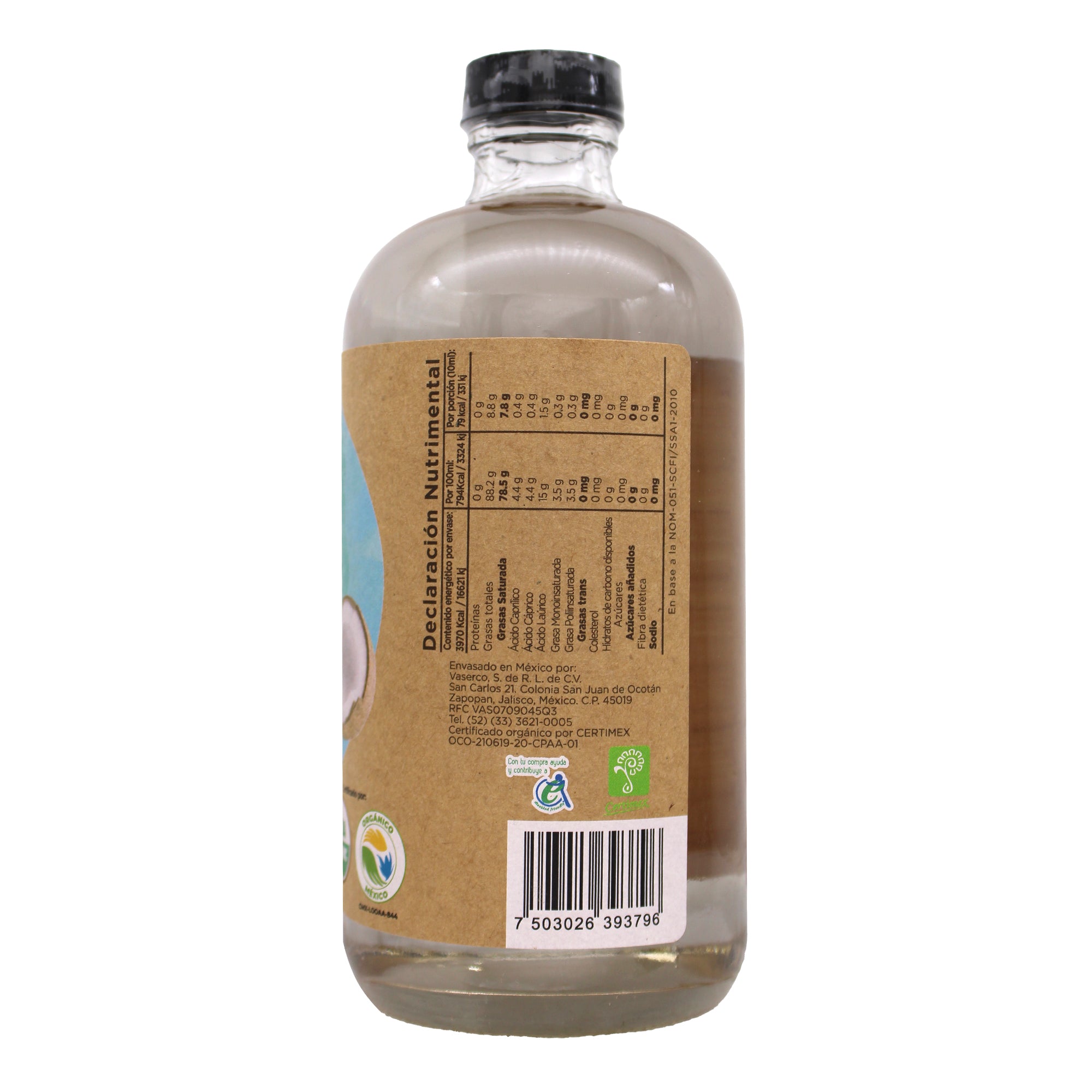 Aceite De Coco Mct Organico 500 Ml