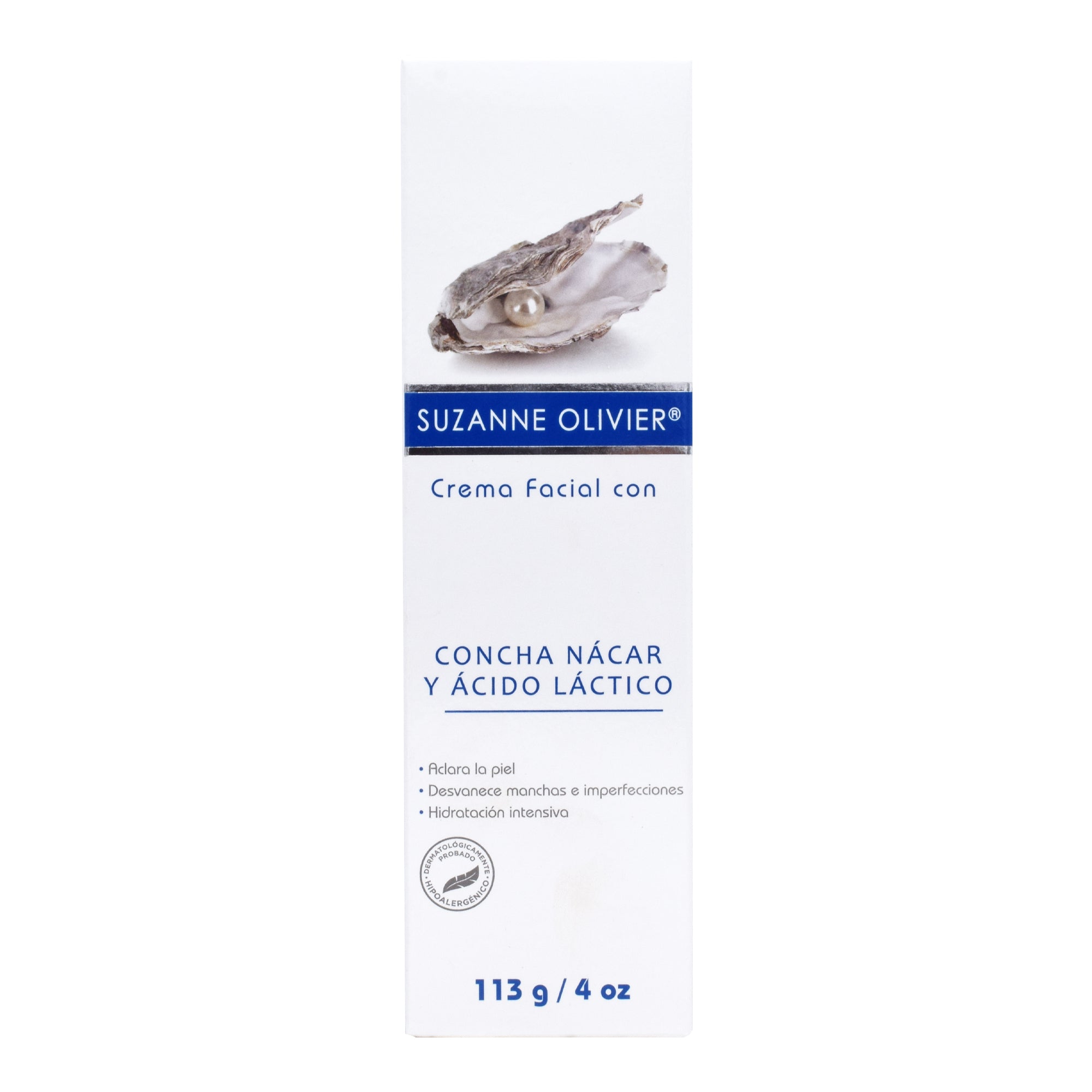 Crema Facial De Concha Nacar Y Acido Lactico 113 G