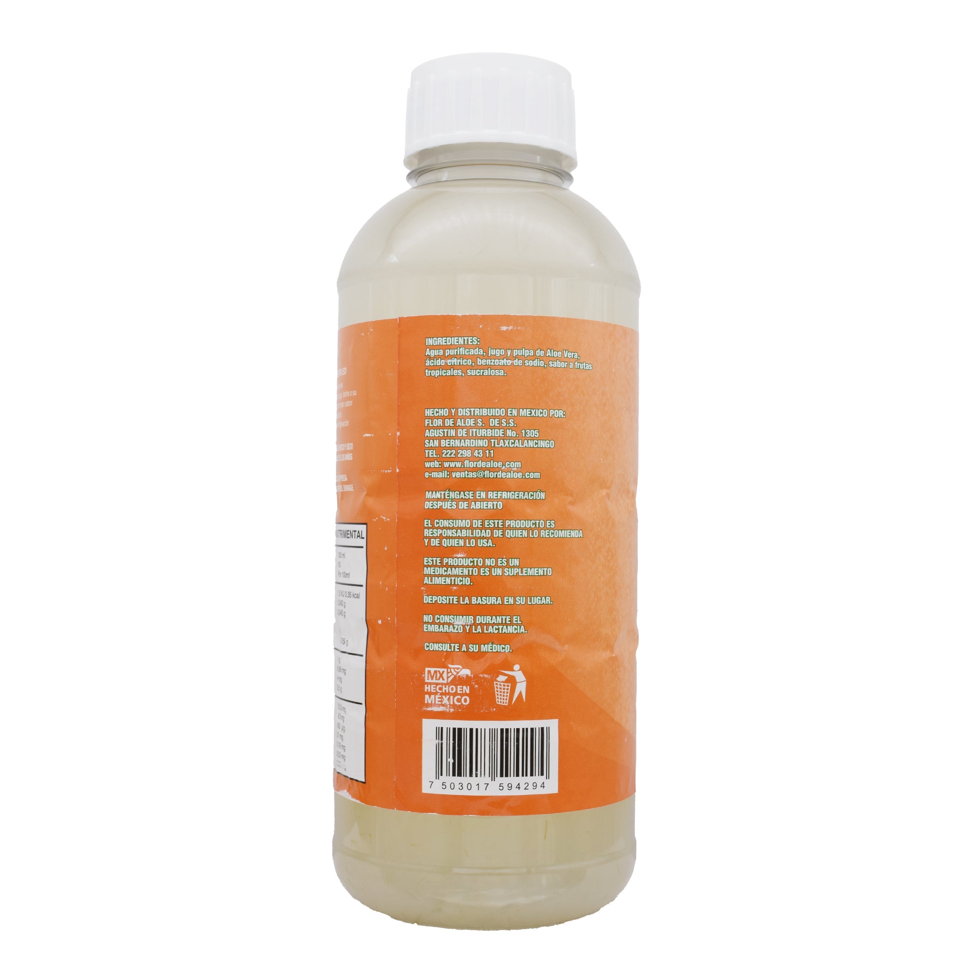 Bebida De Sabila Con Trozos De Aloe Sab Tropical 1 L