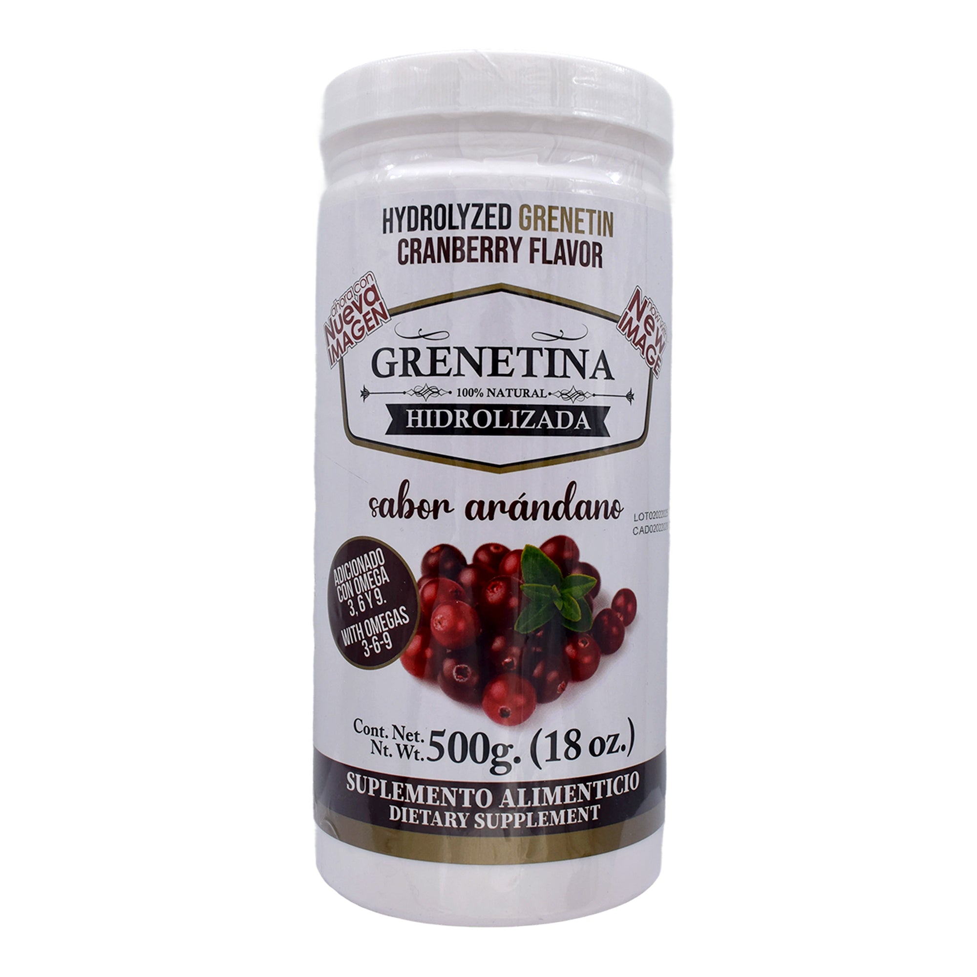 Grenetina Hidrolizada Sabor Arandano 500 G