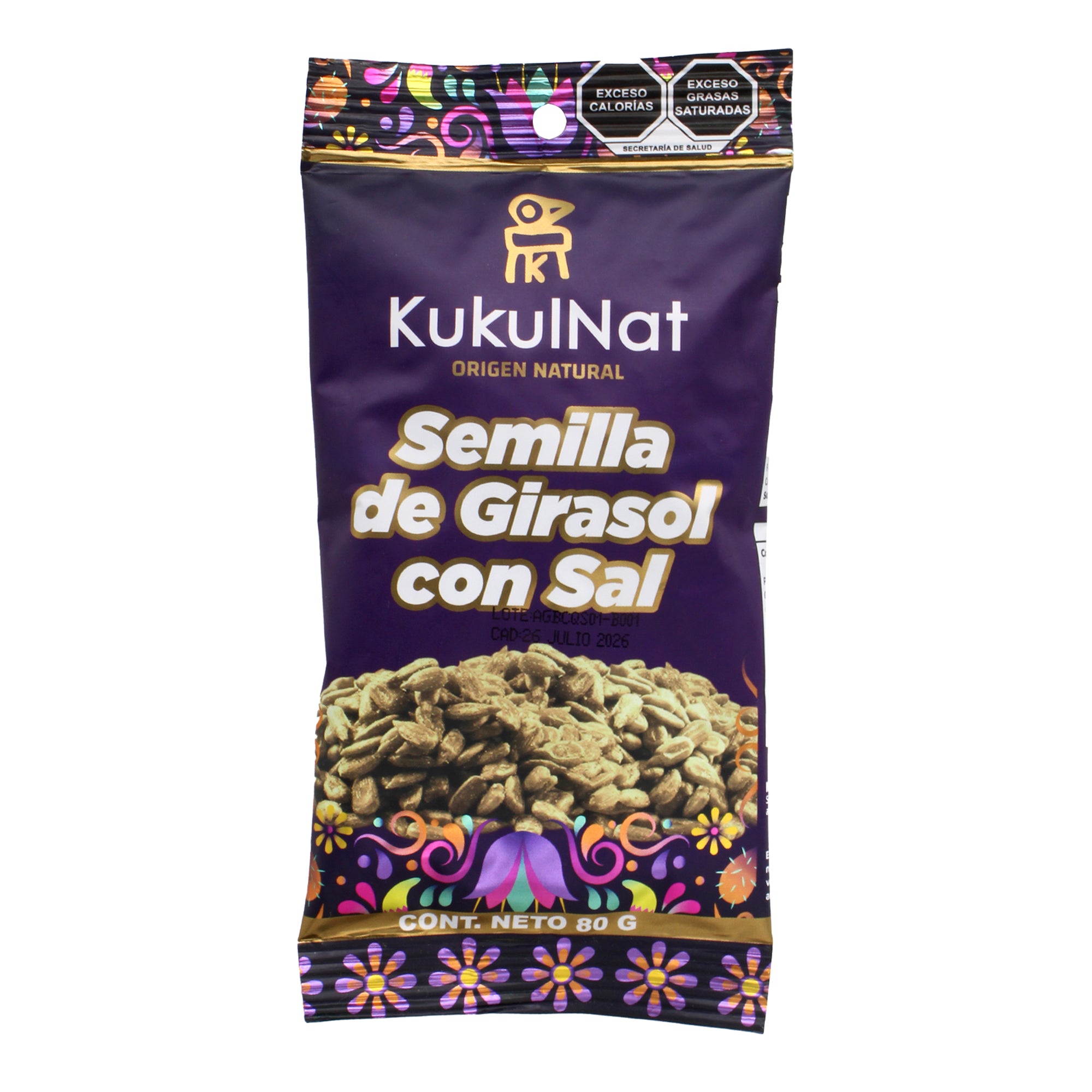 Semilla De Girasol Con Sal 80 G