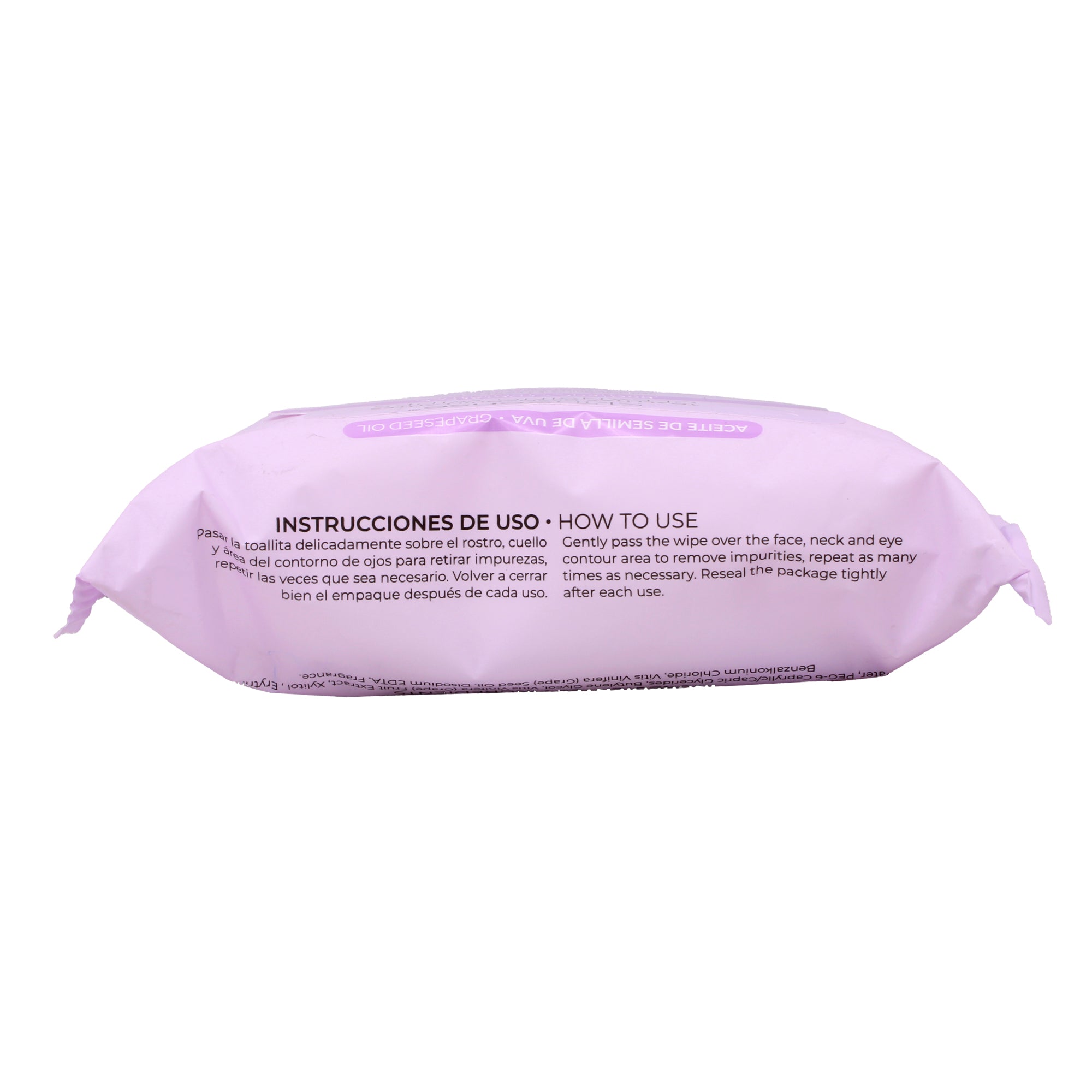 Toallitas Desmaquillantes Aceite Semilla De Uva 25 Pzas