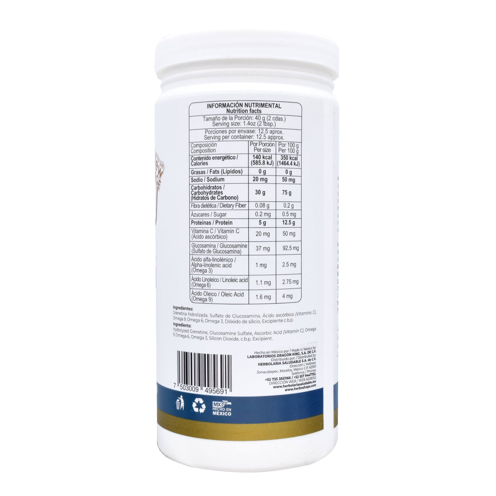 Grenetina Con Glucosamina 500 G