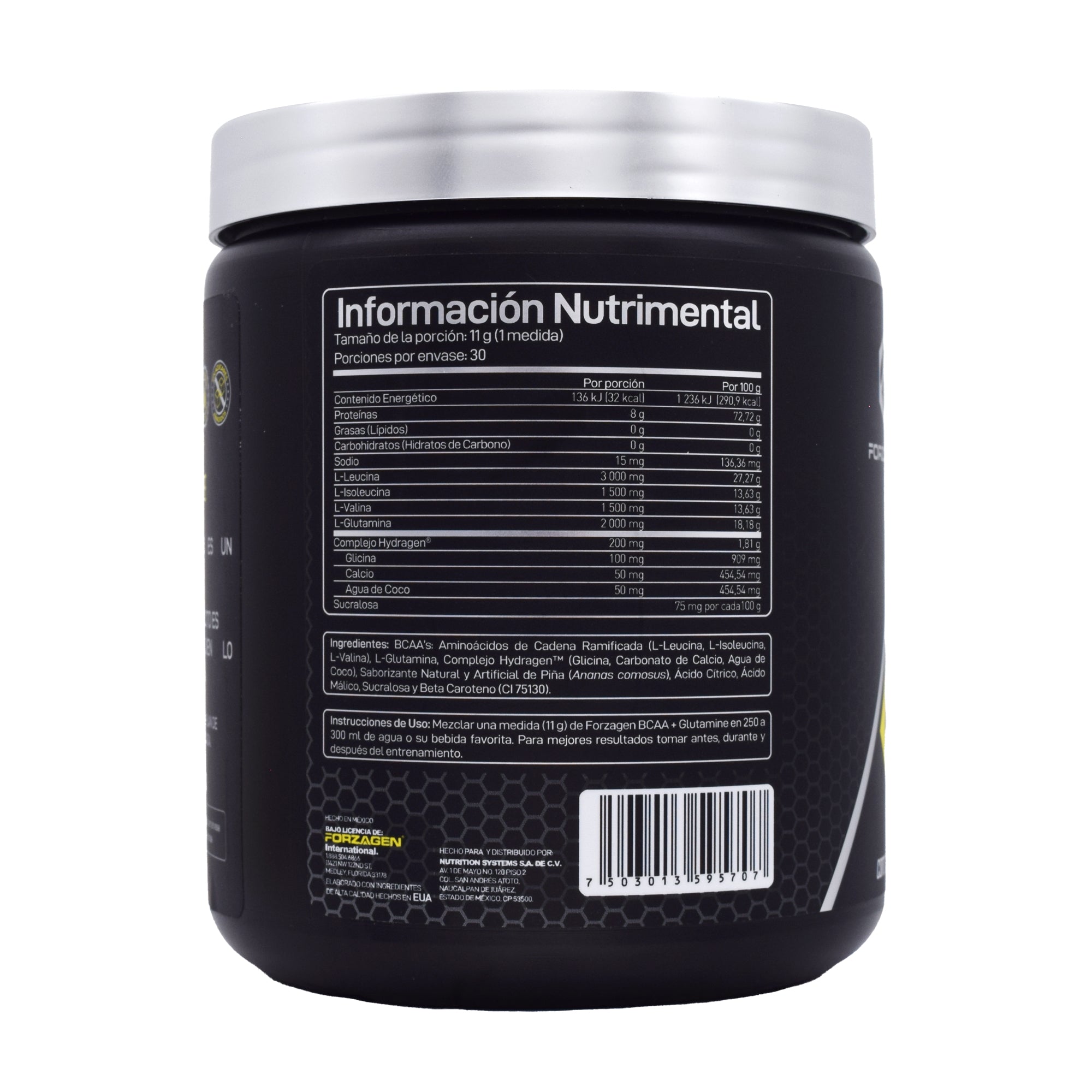 Bcaa Mas Glutamina Sabor Pina 330 G