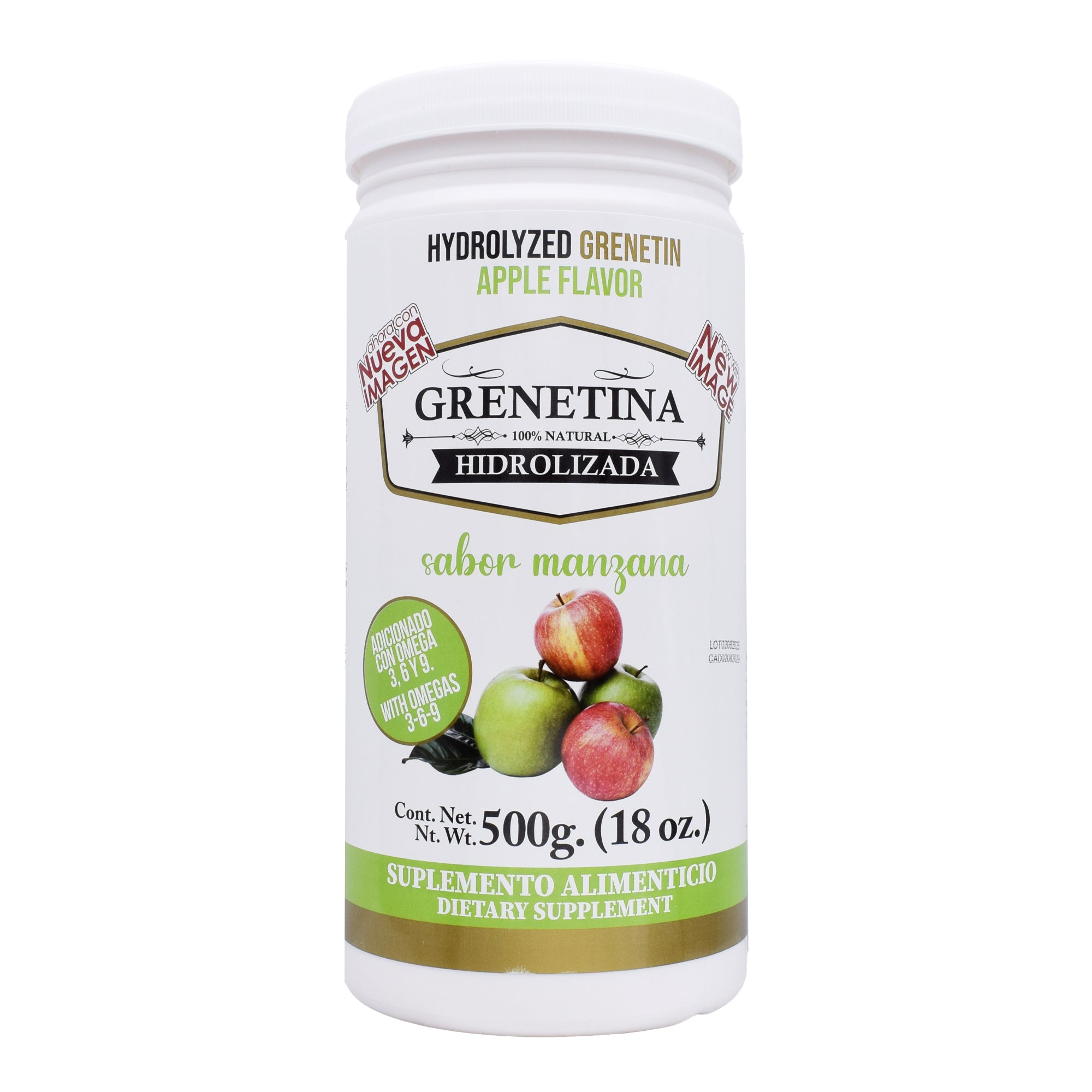 Grenetina Hidrolizada Sabor Manzana 500 G