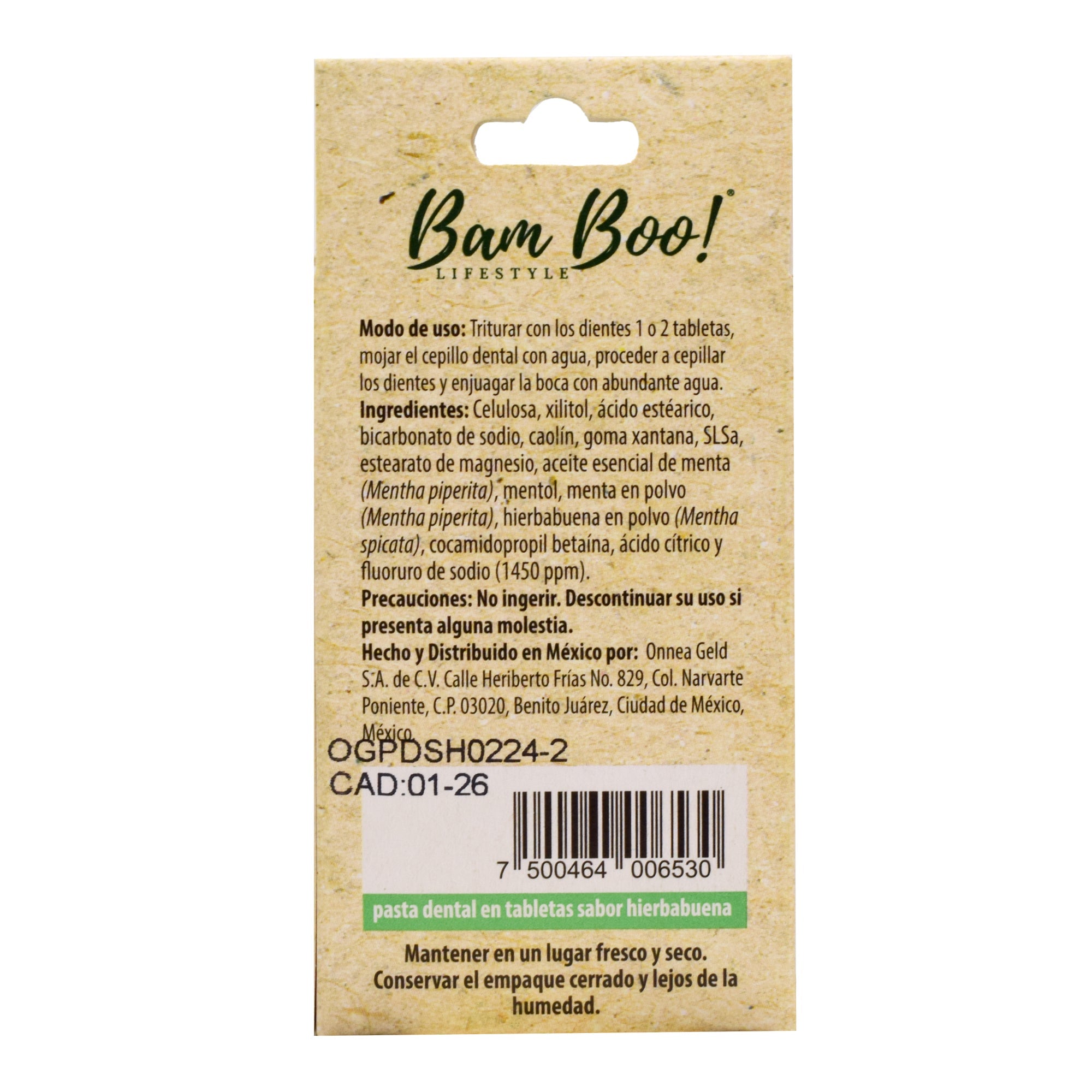 Pasta Dental Hierbabuena 90 Tab