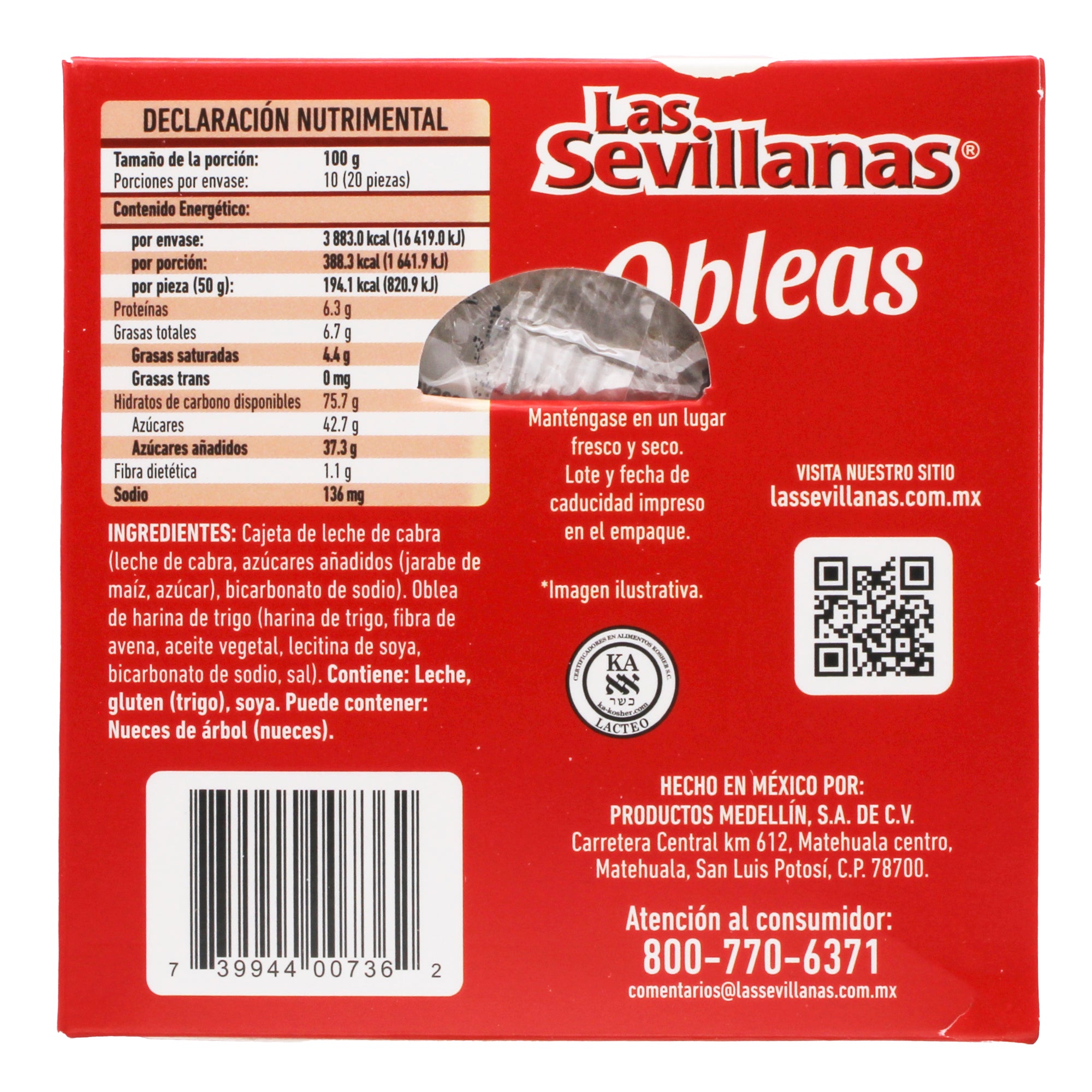 Obleas 50 G (Paquete 20)
