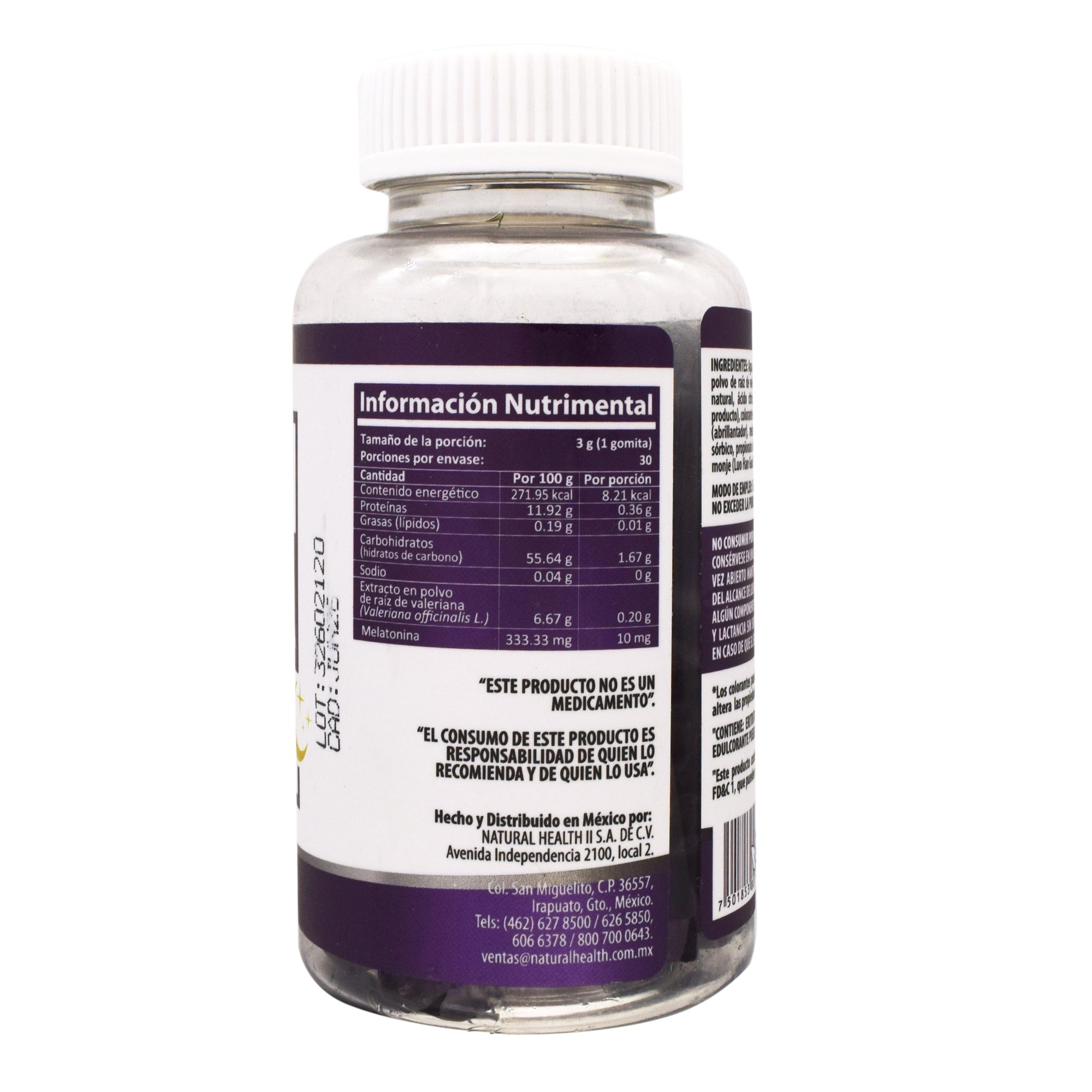 Gomitas Valeriana Melatonina Sab Uva 30 Gomitas