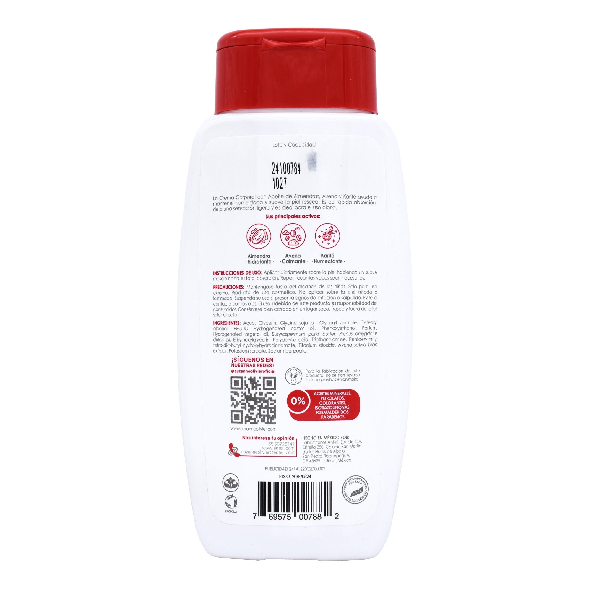 Crema Corporal Aceite De Almendras 250 Ml