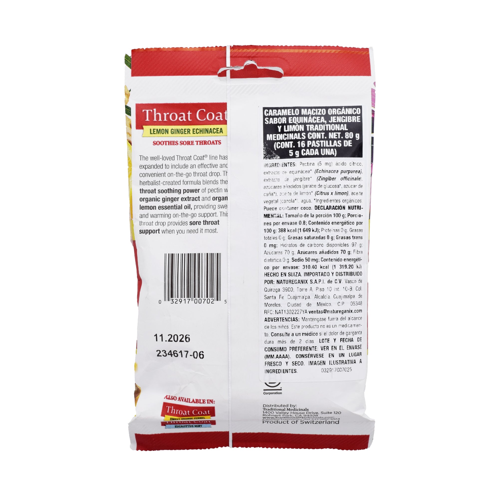 Caramelo Equinacea Jengibre Limon 80 G