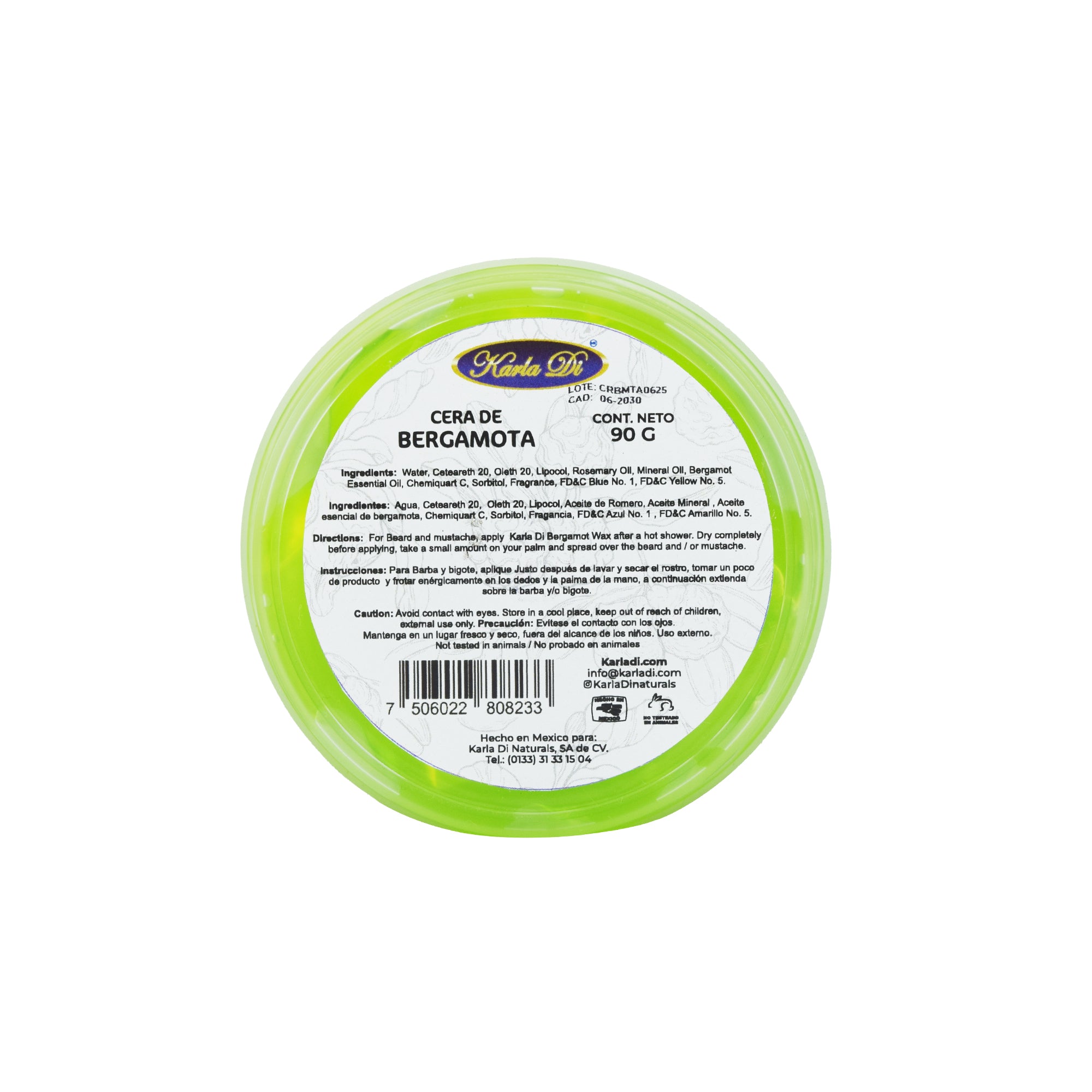 Cera Para Cabello Y Barba Con Bergamota 90 G