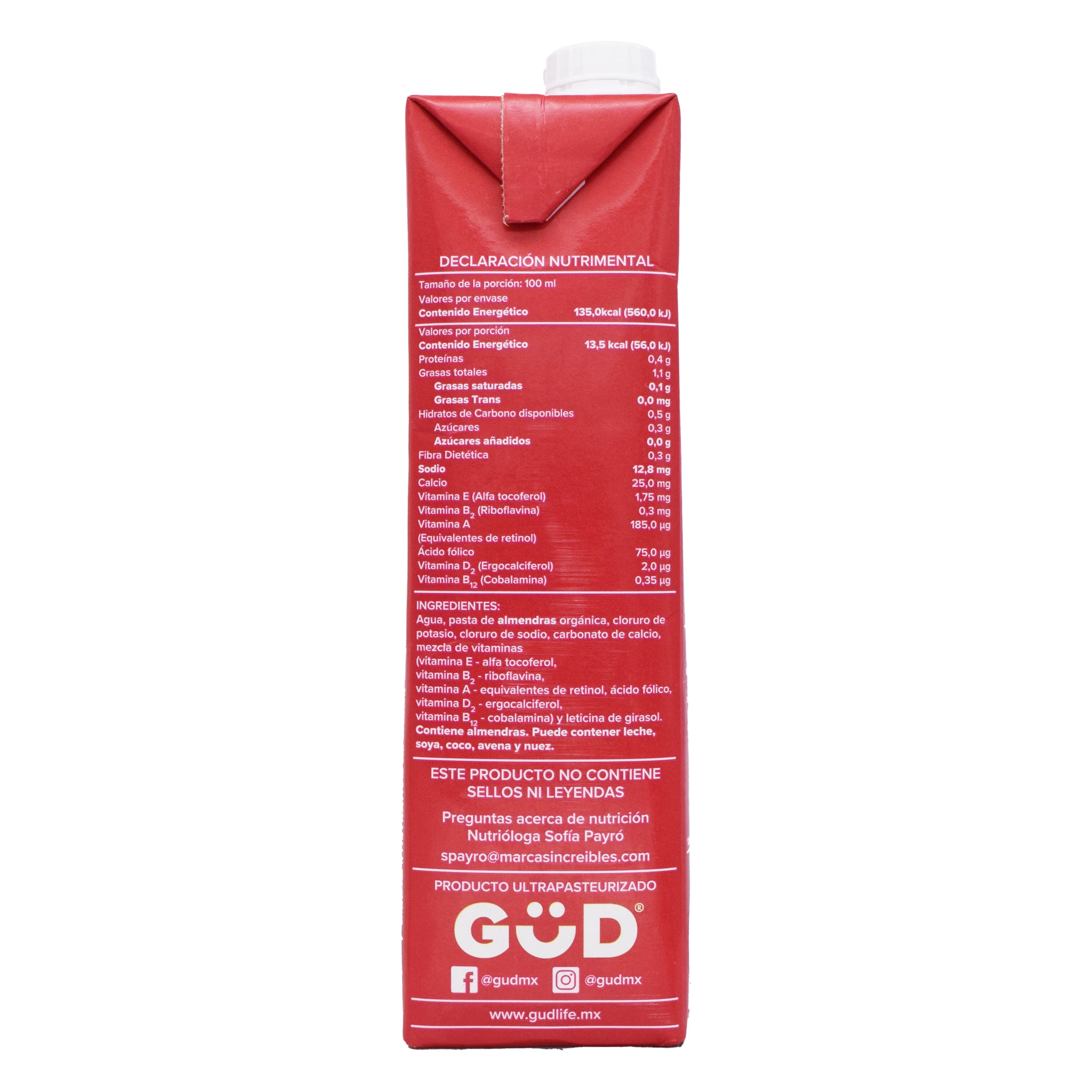 Bebida De Almendra Sin Azucar 1 L