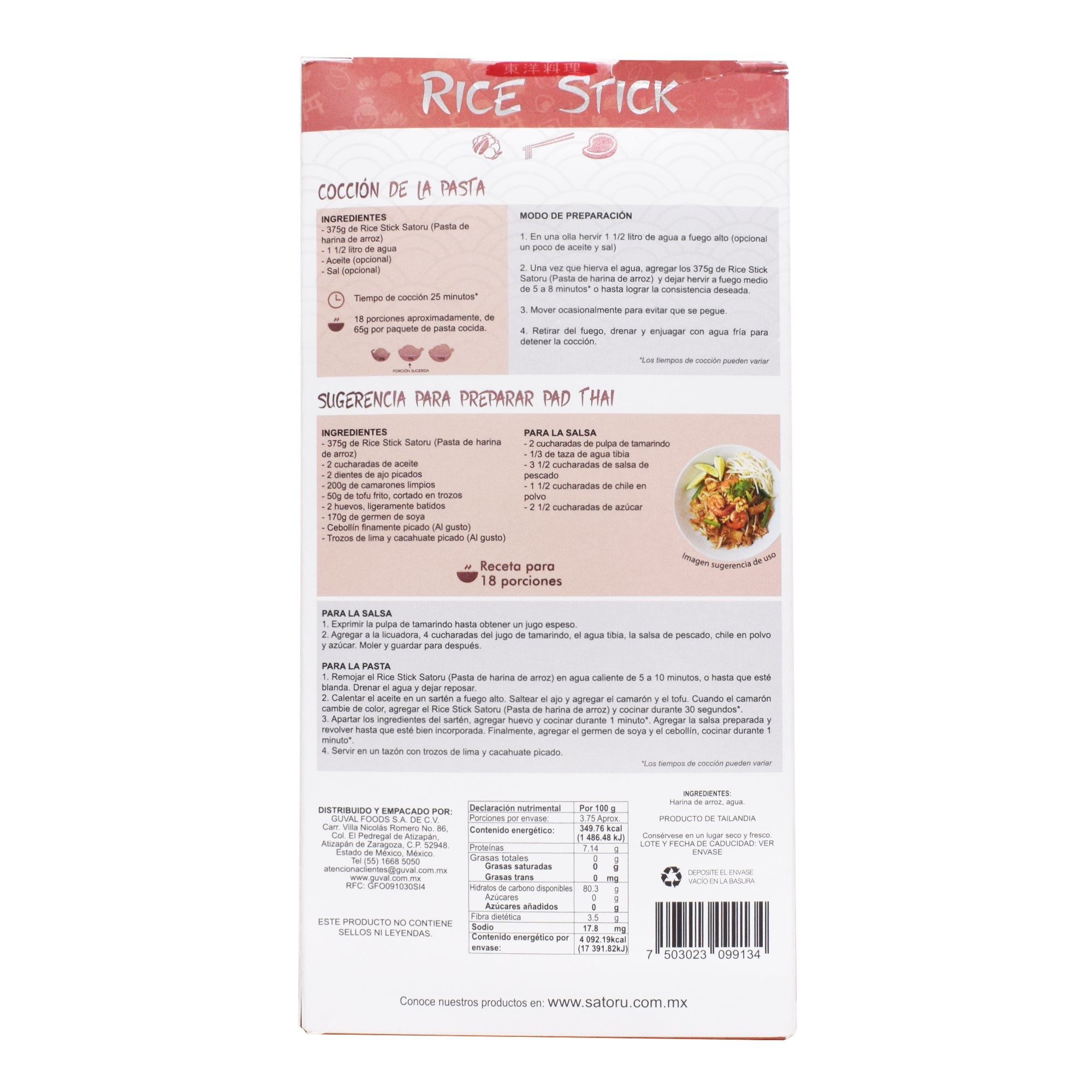 Pasta Harina De Arroz Chantaboon 375 G