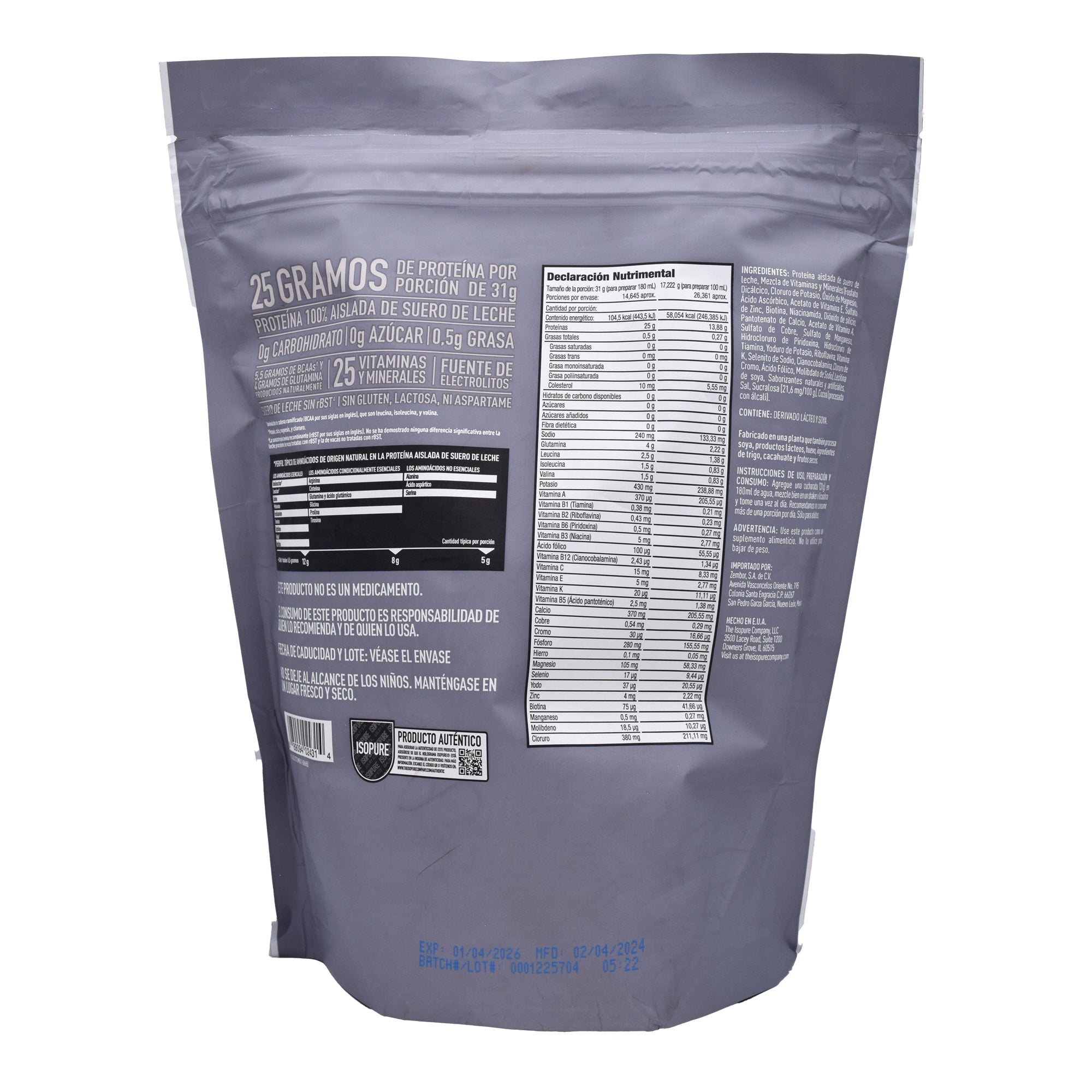 Isopure Zero Carb Cookies And Cream 454 Gr