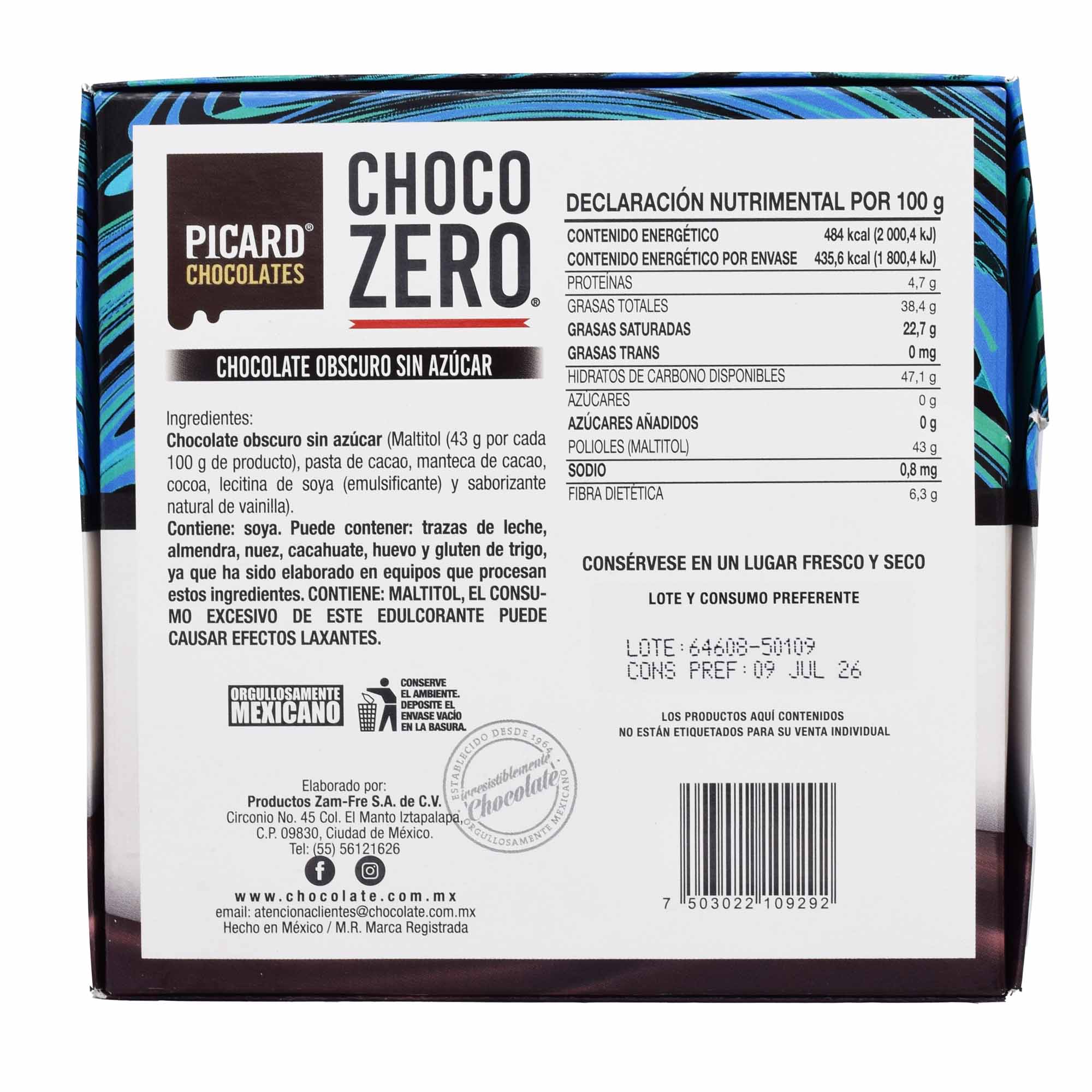 Chocolate Obscuro Zero 90 G