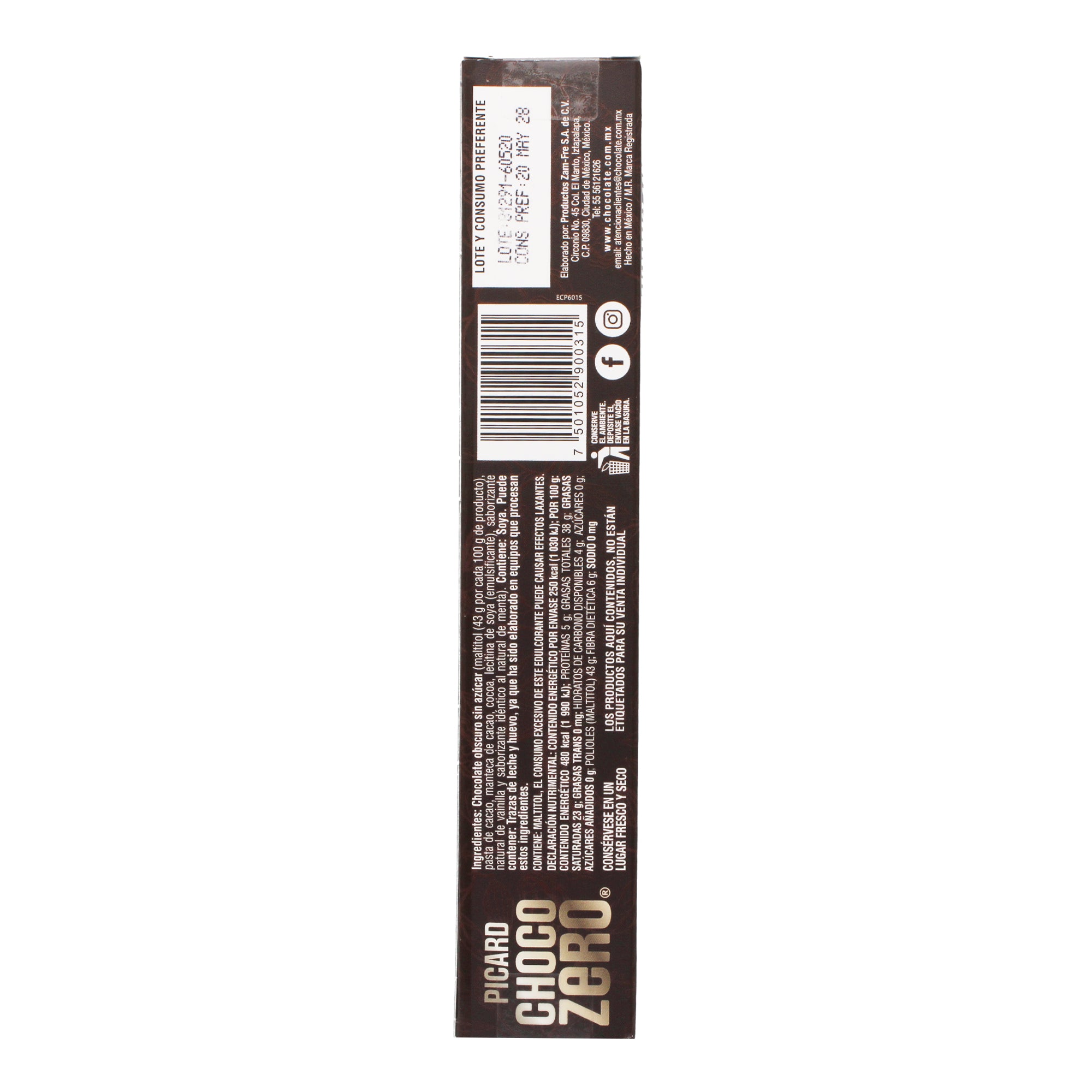 Chocolate Obscuro Menta 52 G