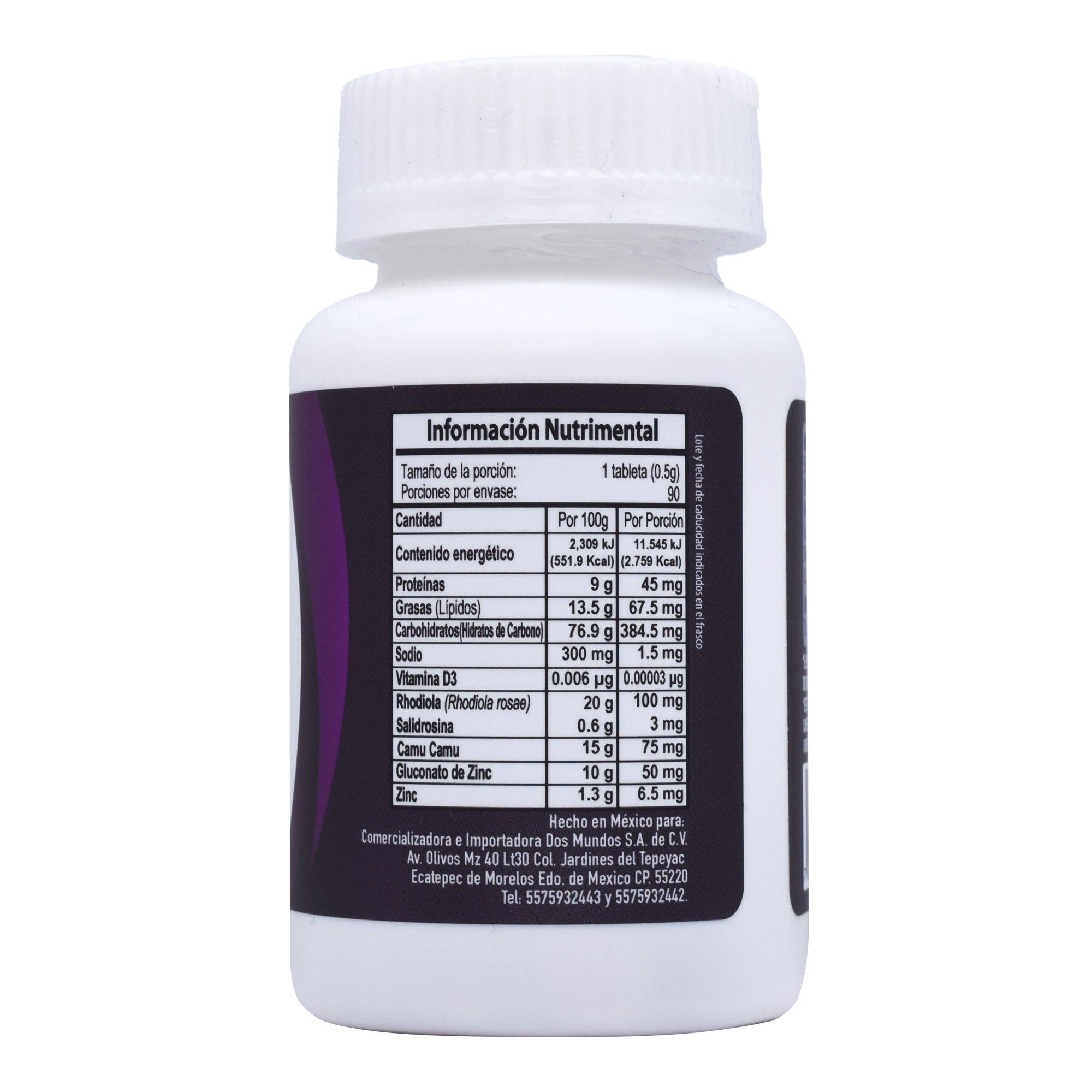 Vitamina D3 Y Zinc 500 Mg 30 Tab