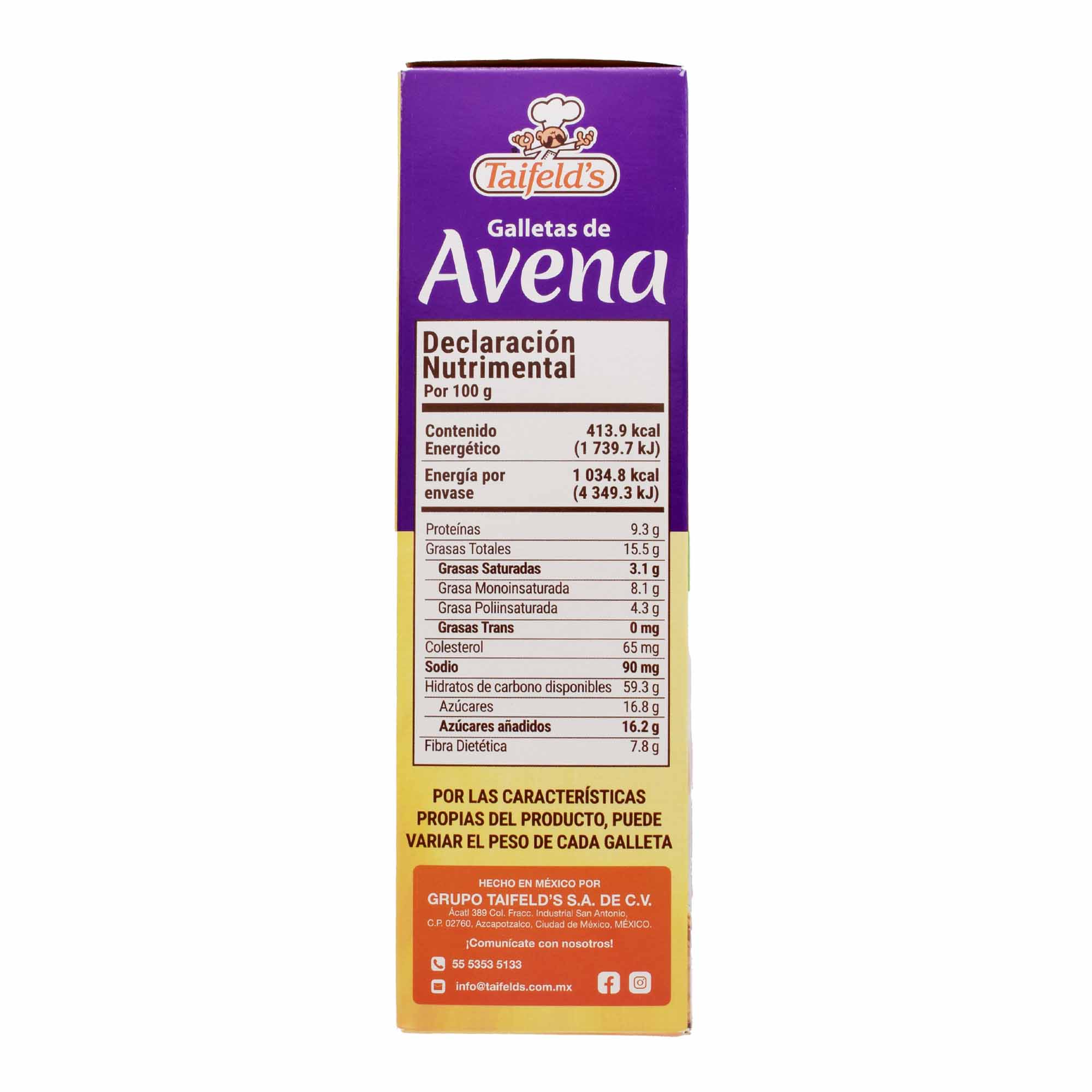 Galletas De Avena  250 G