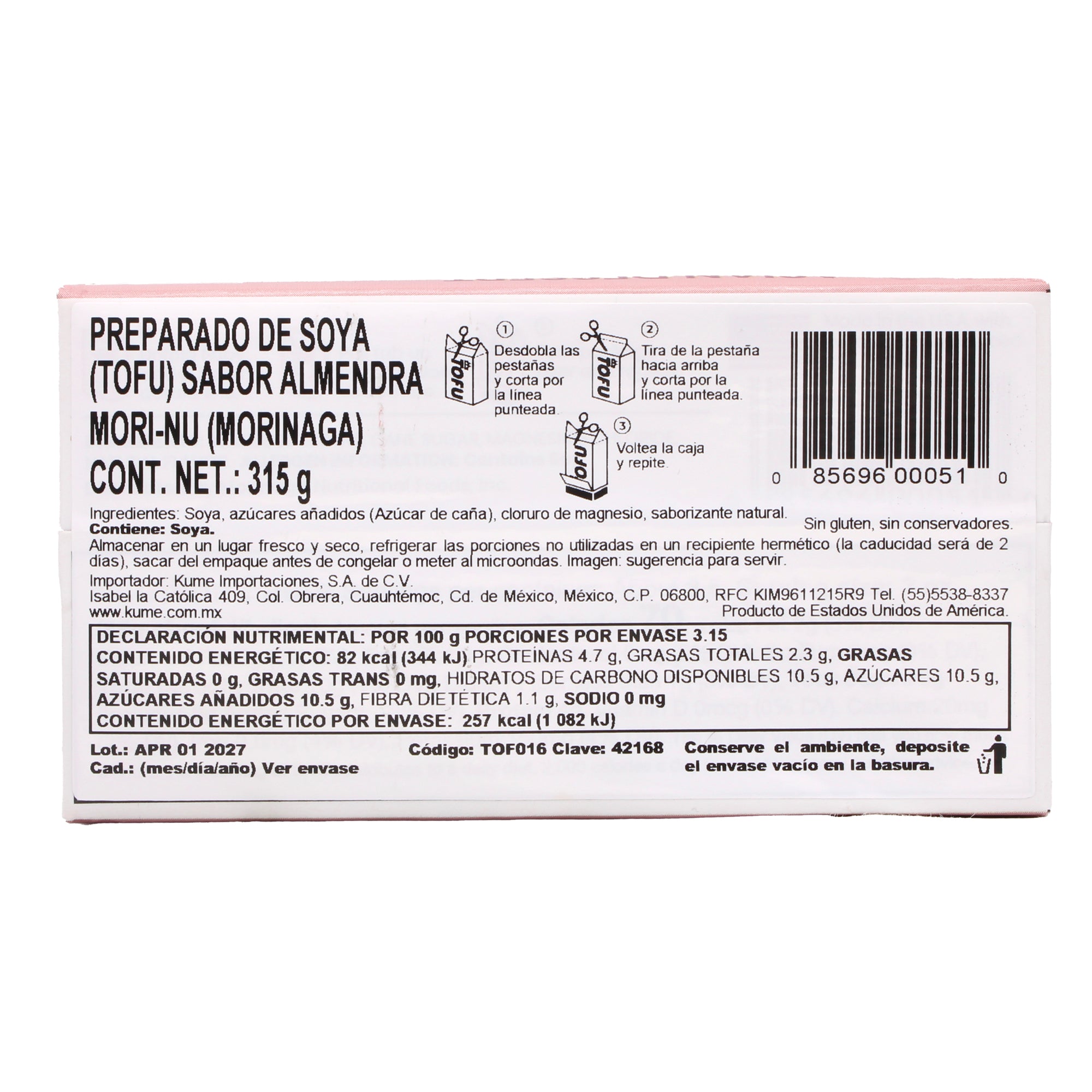 Tofu Almendra 315 G