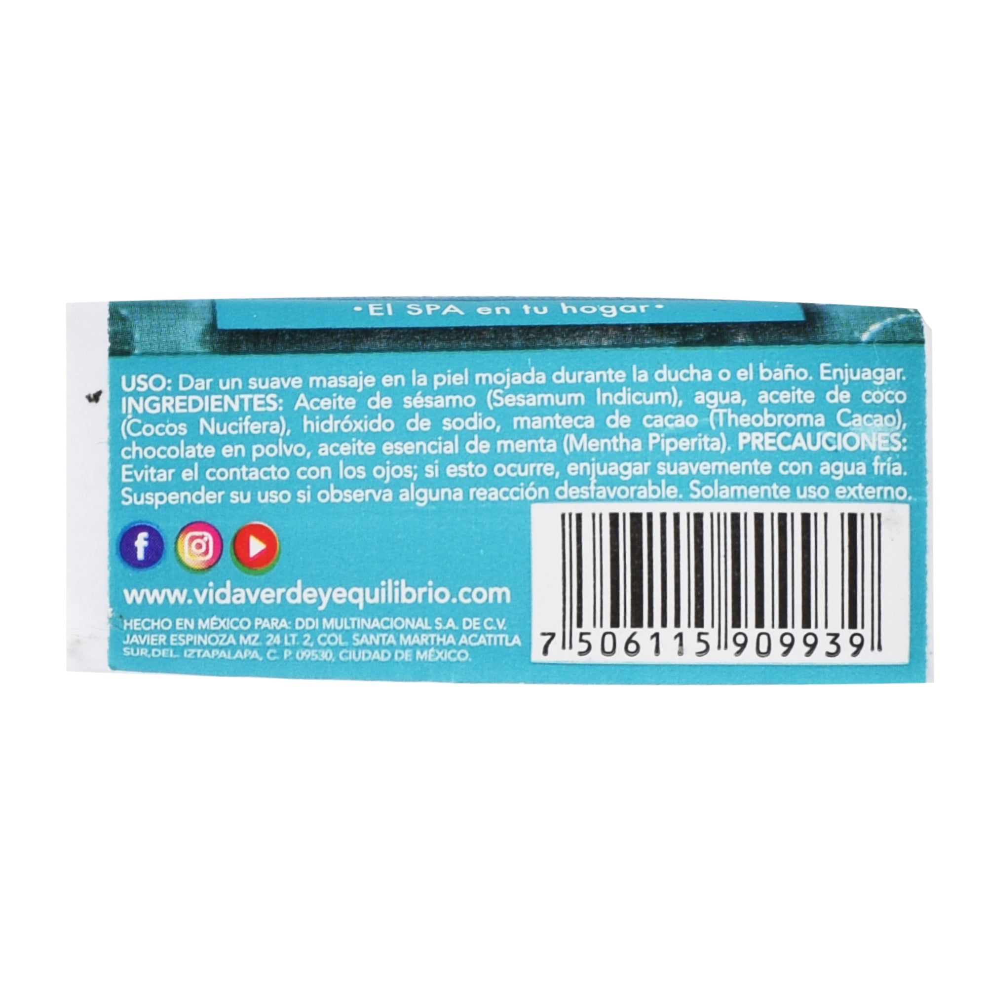 Jabon Artesanal Chocolate Menta 100 G