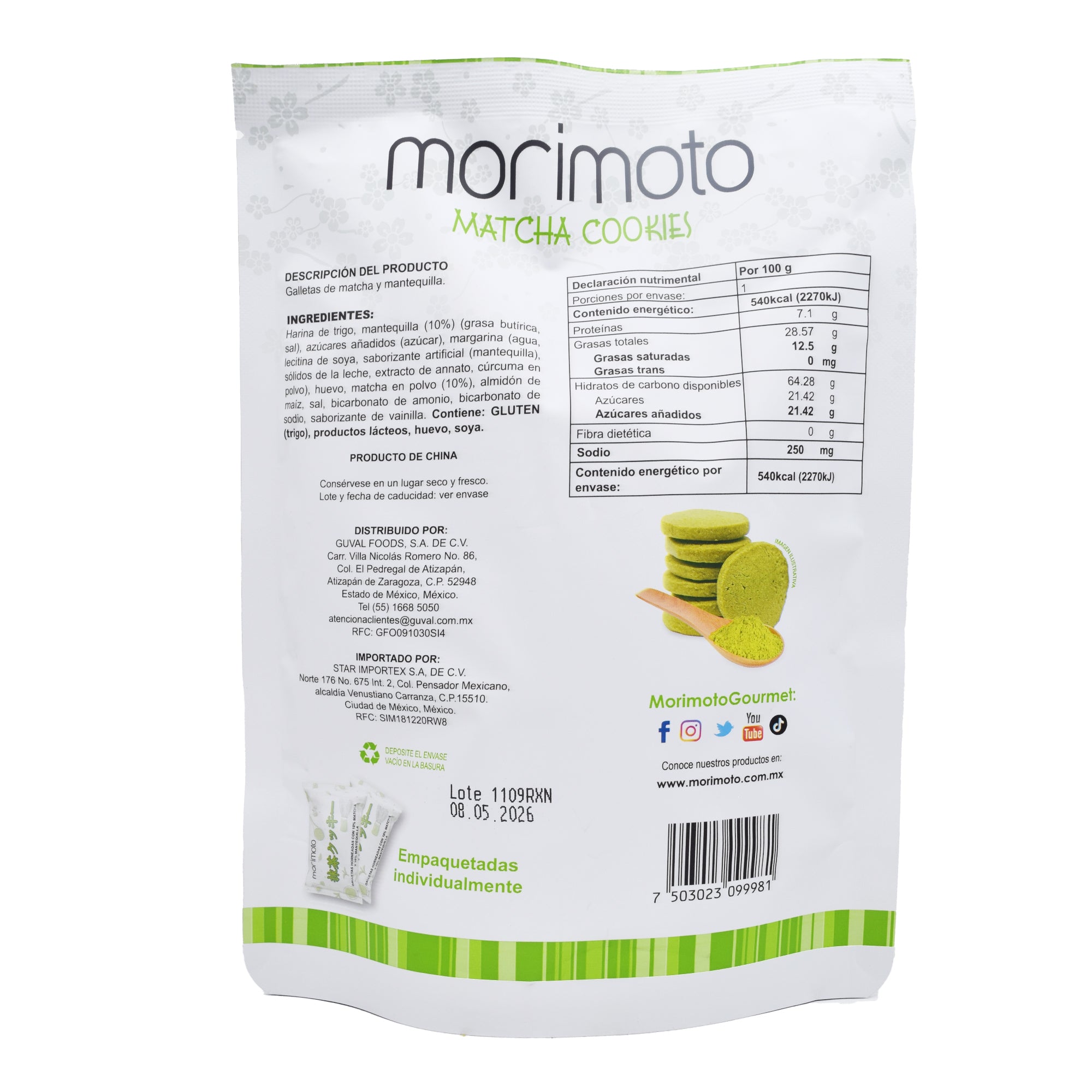 Galletas Matcha Mantequilla 100 G