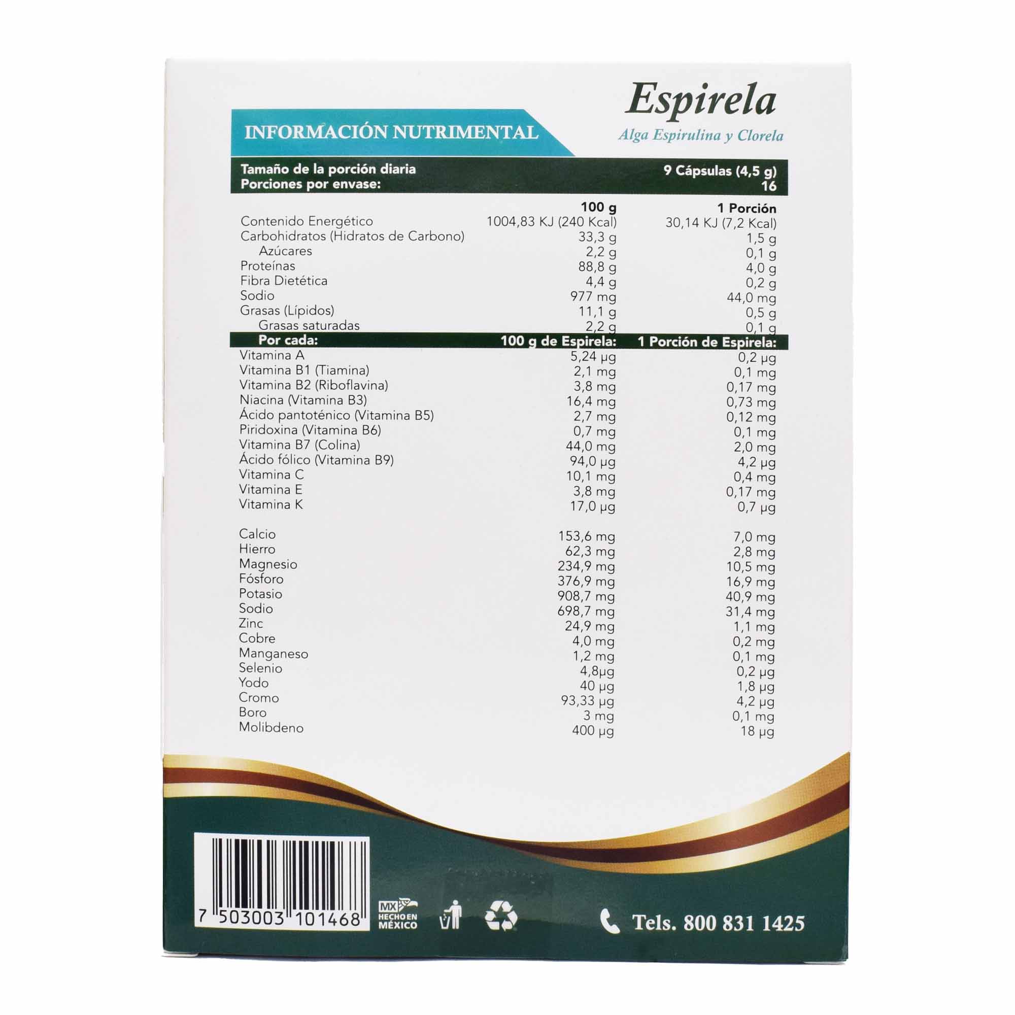 Alga Espirulina Y Clorela 150 Caps