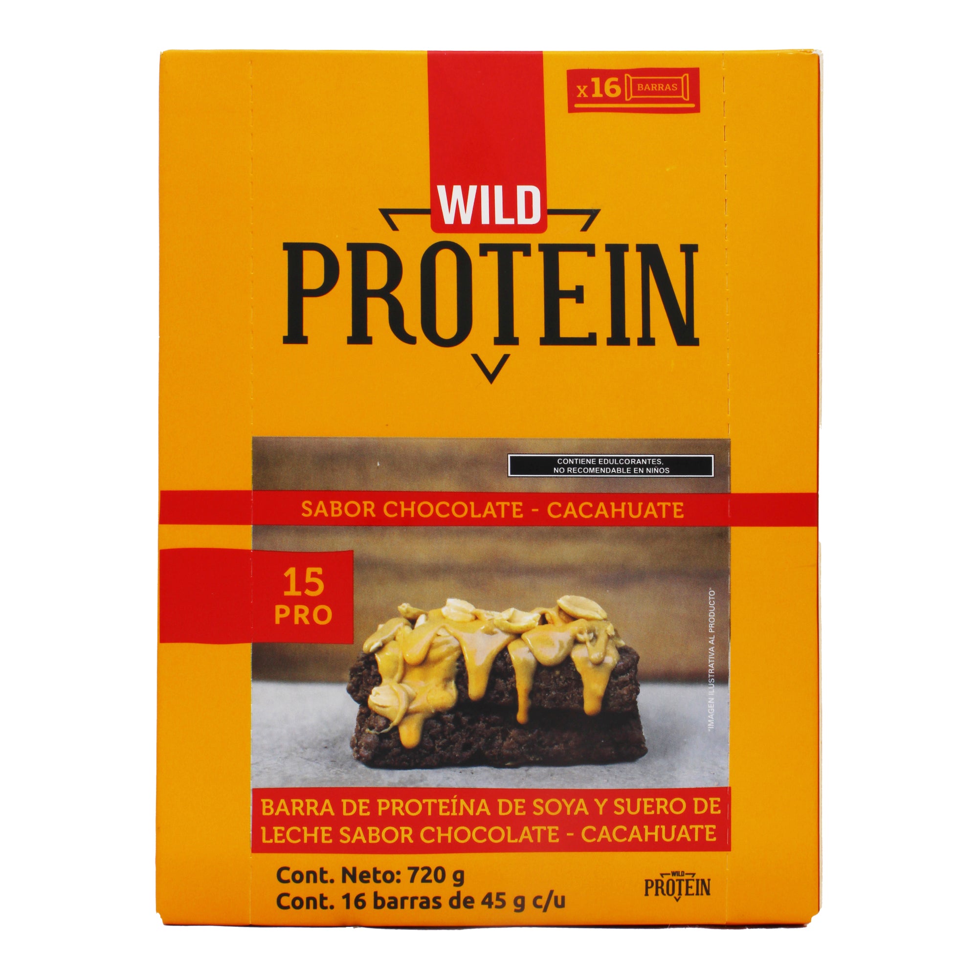 Barra Proteina Chocolate Cacahuate 45 G (Paquete 16)