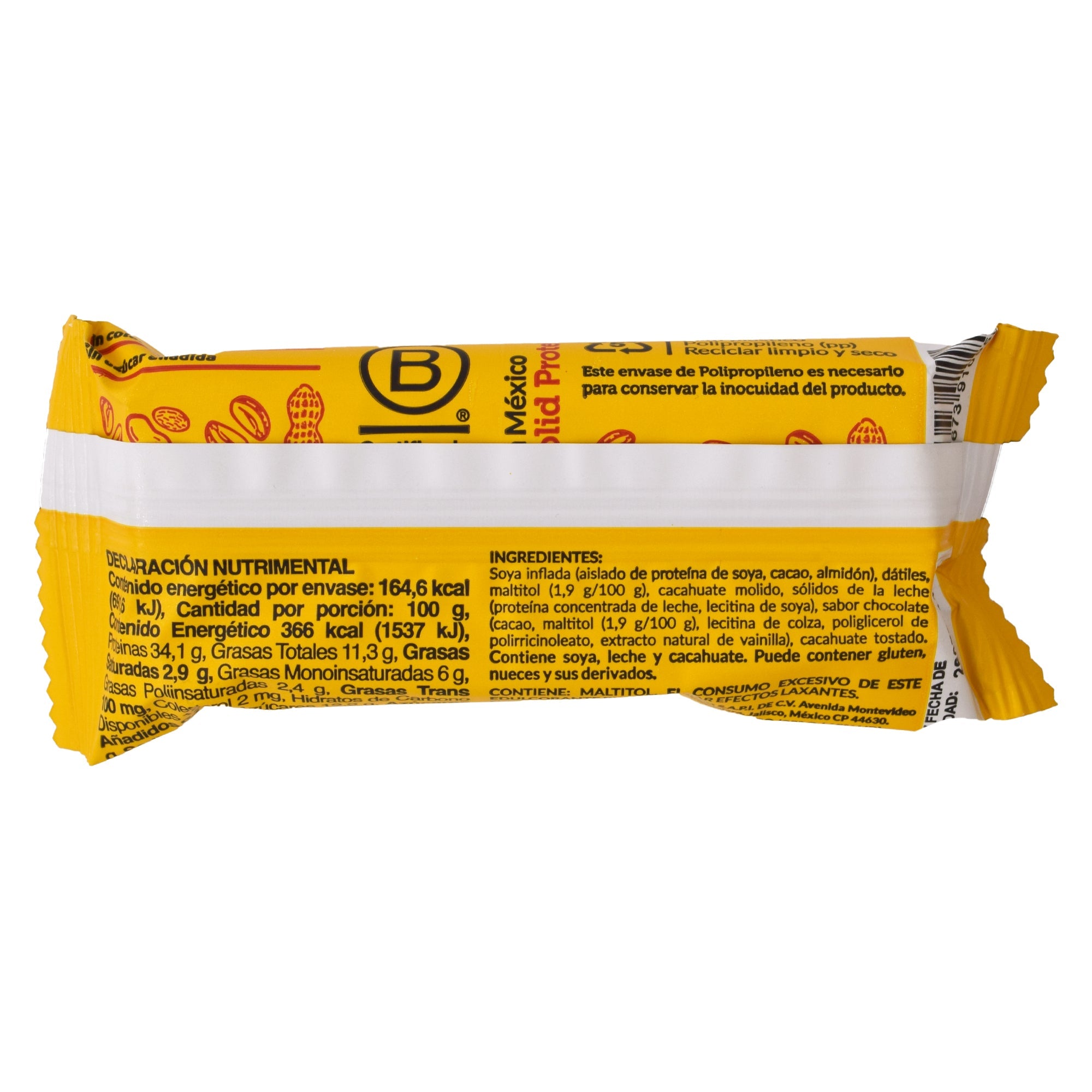 Barra Proteina Chocolate Cacahuate 45 G (Paquete 16)
